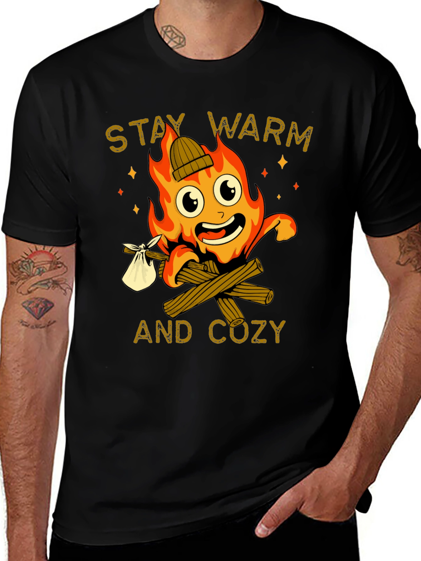 Stay Warm and Cozy Campfire T-Shirt