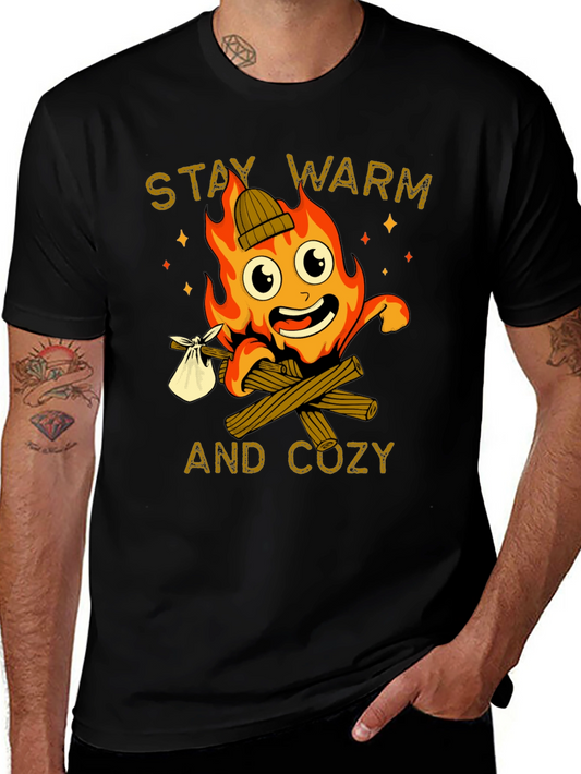 Stay Warm and Cozy Campfire T-Shirt
