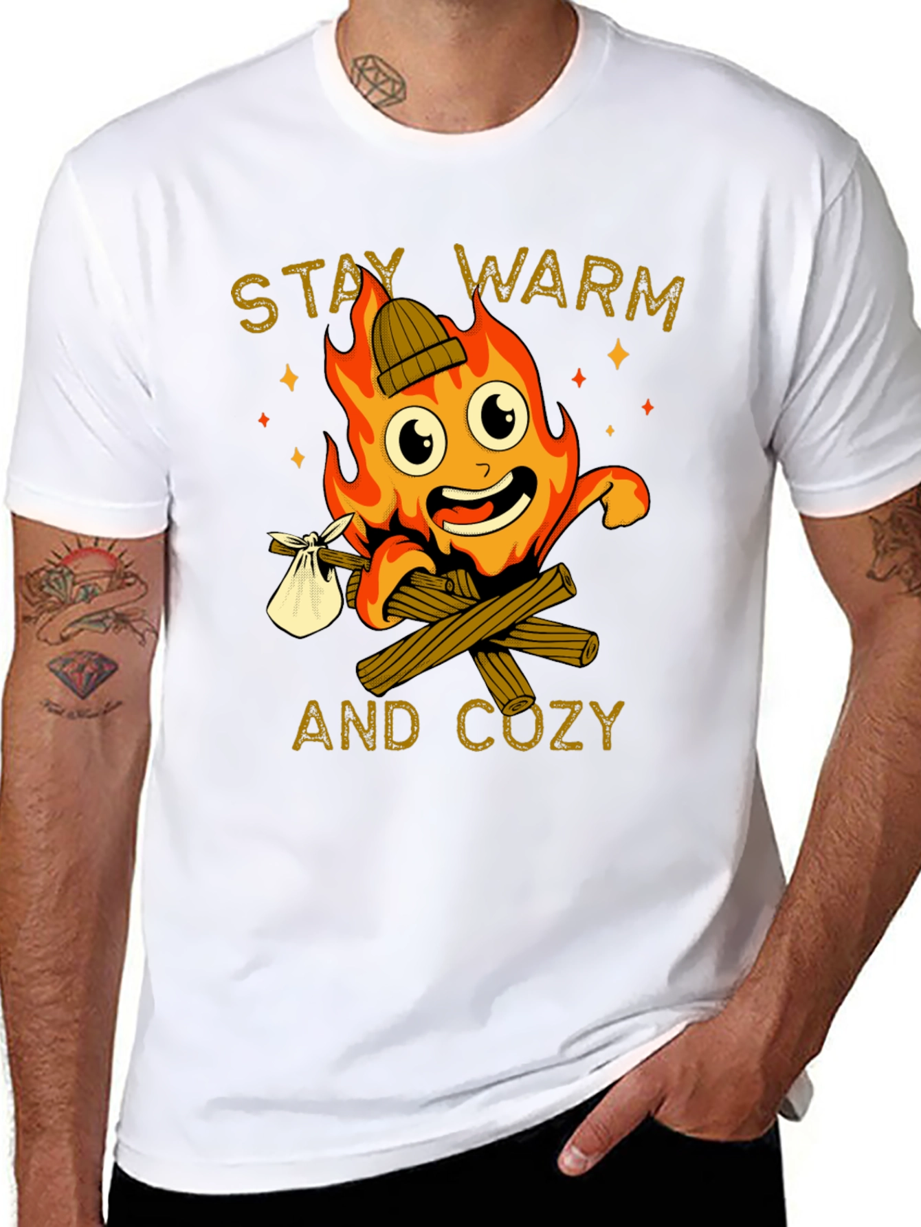 Stay Warm and Cozy Campfire T-Shirt