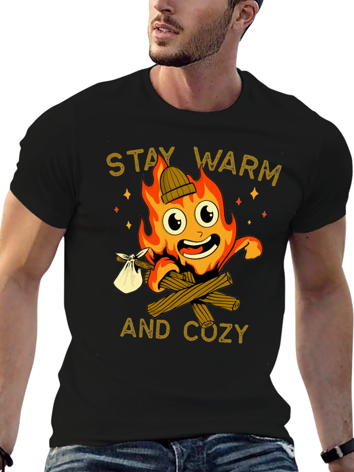 Stay Warm and Cozy Campfire T-Shirt