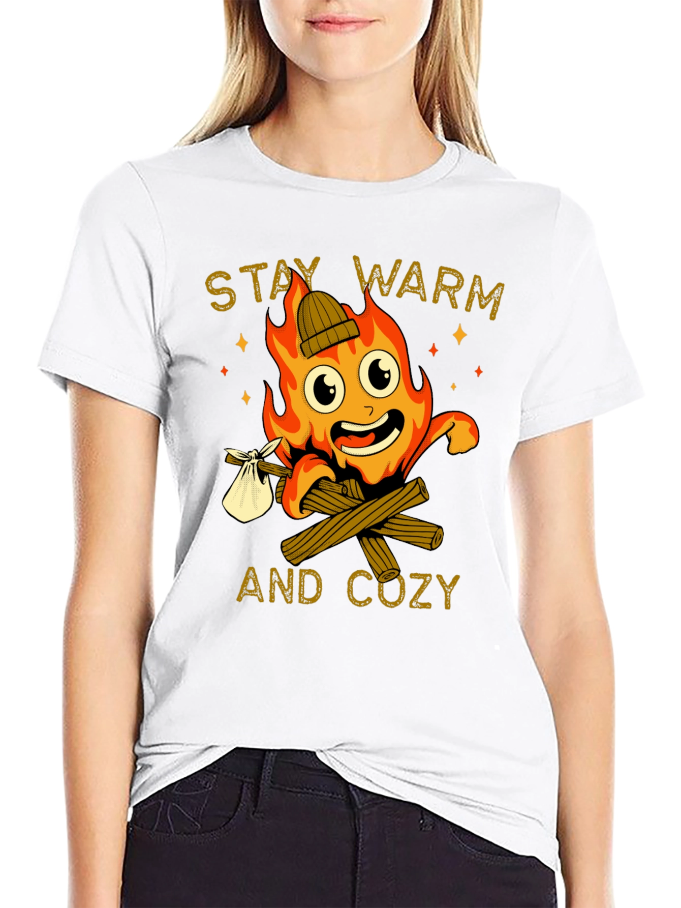 Stay Warm and Cozy Campfire T-Shirt
