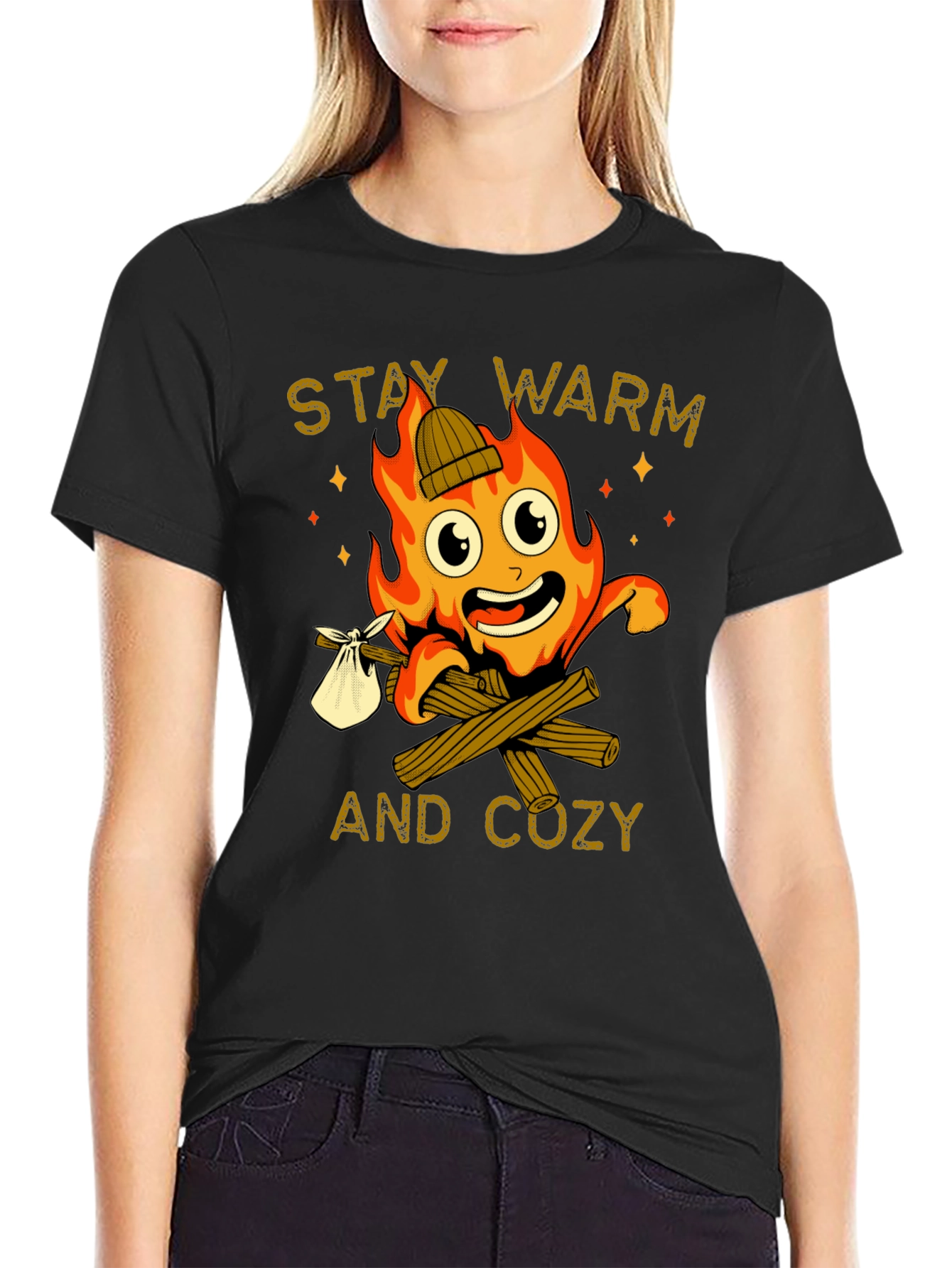 Stay Warm and Cozy Campfire T-Shirt