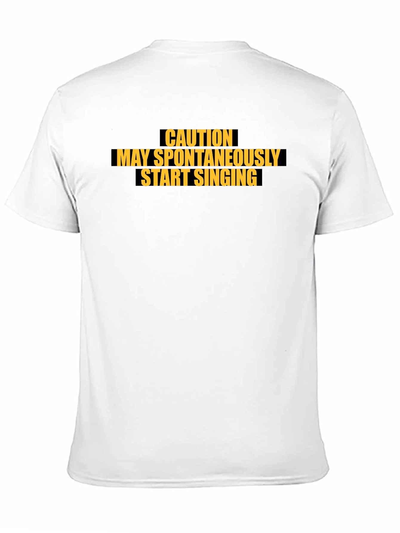 Caution May Spontaneously Start Singing Black T-Shirt