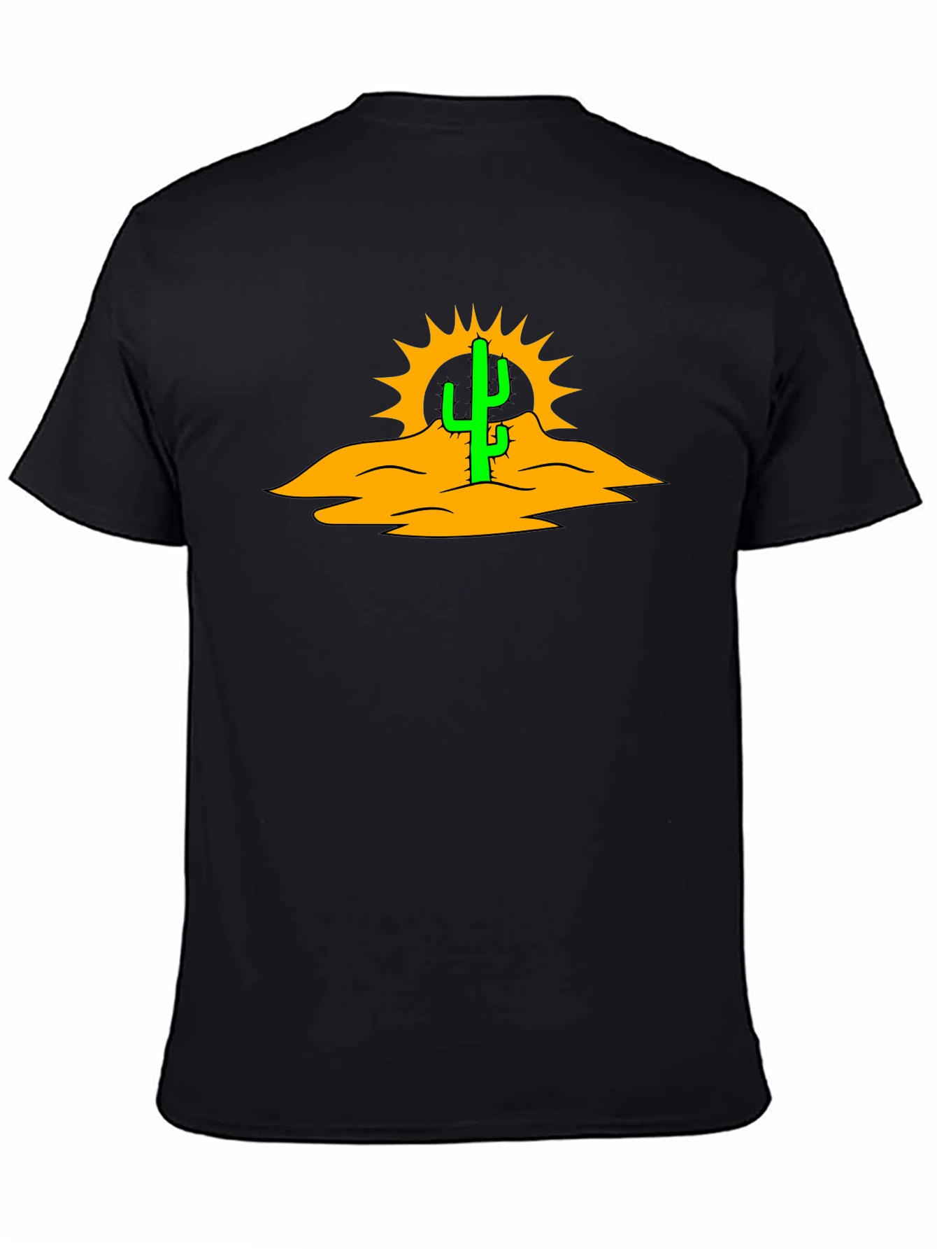 Cactus Desert Graphic Black T-Shirt