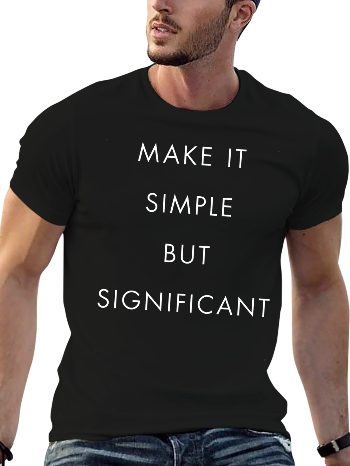Make It Simple T-Shirt: Significant Black Tee