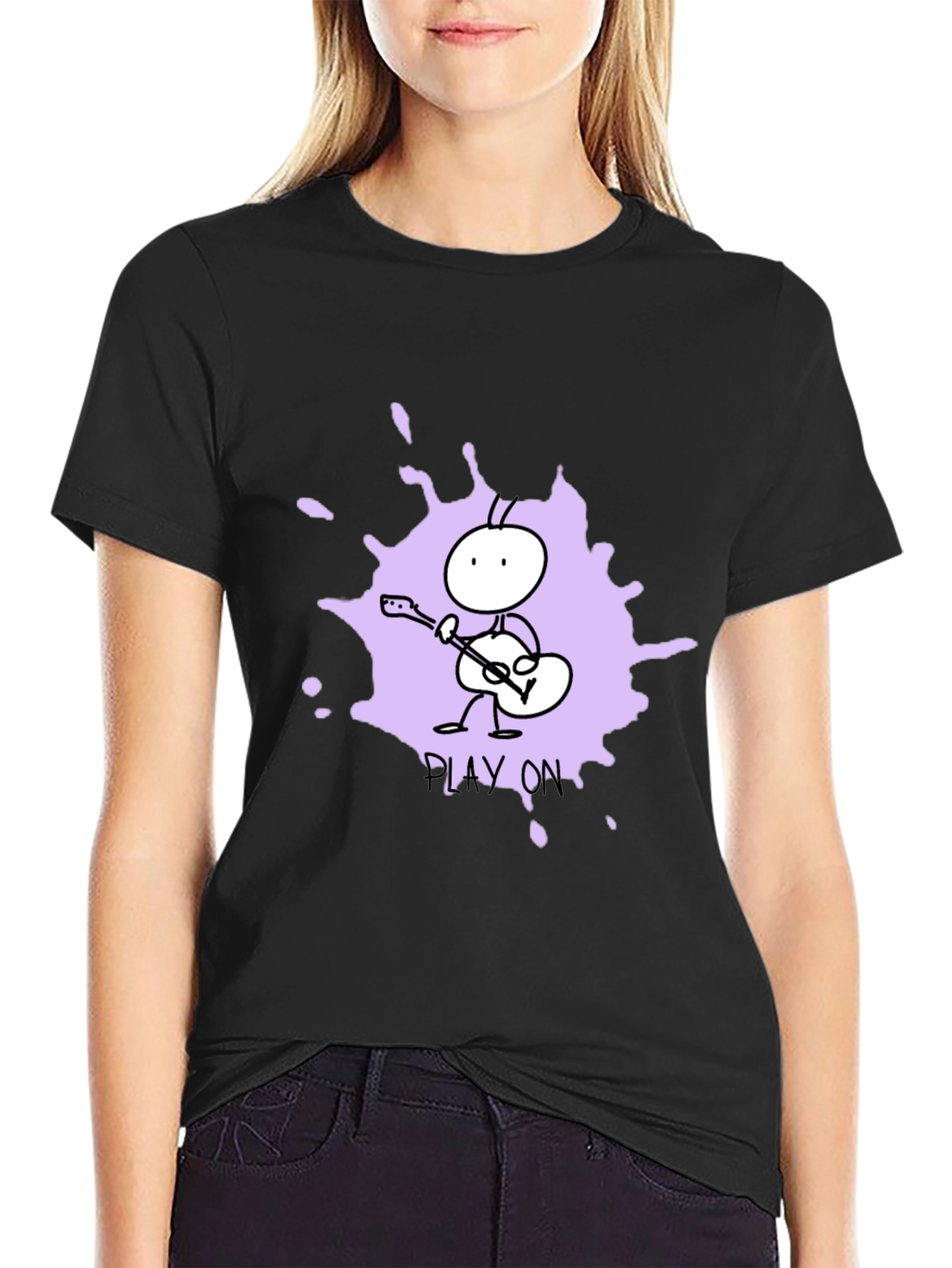 Play On Graphic Tee - Unique Ant Guitar Design