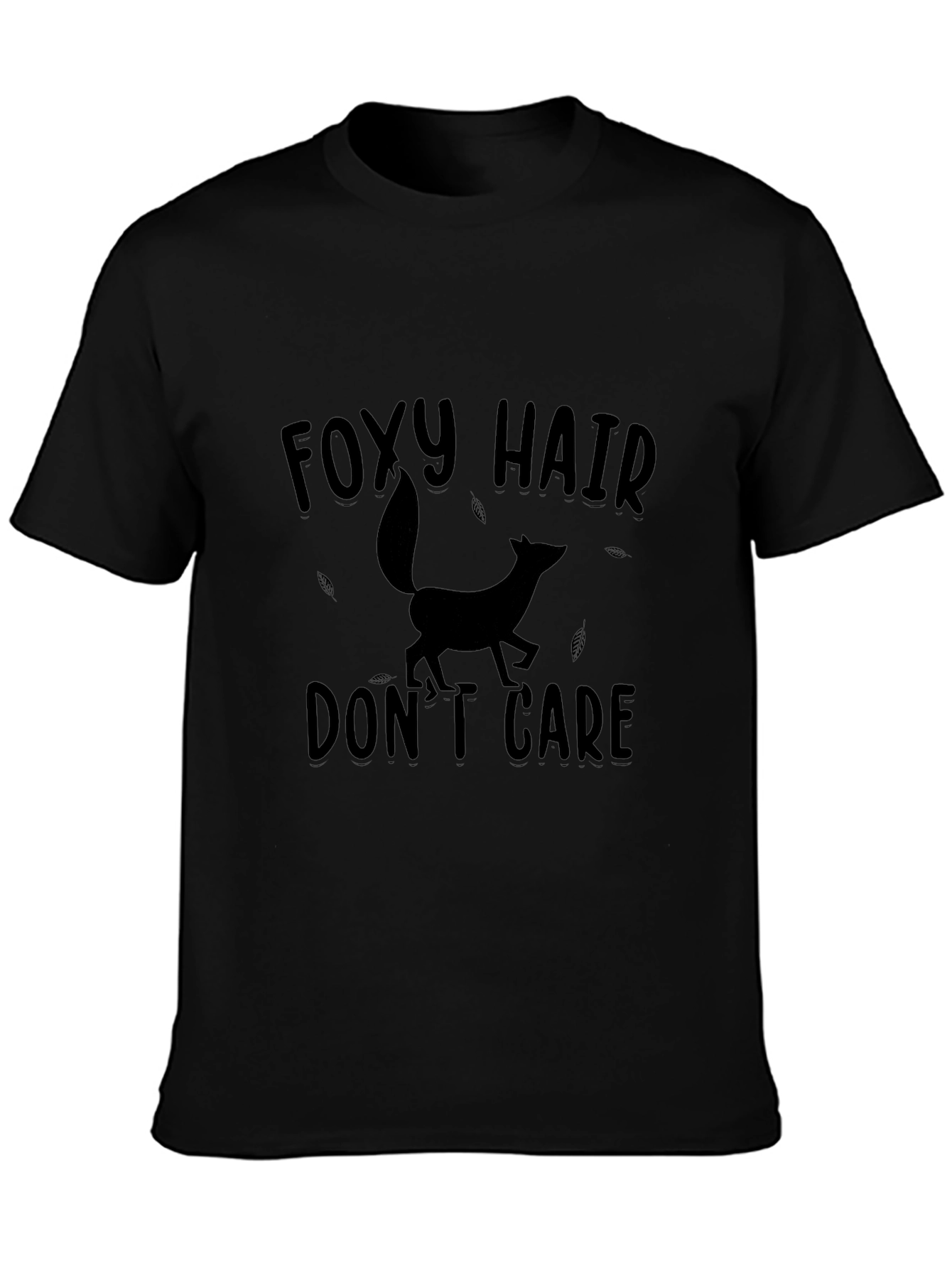 Foxy Hair Dont Care Black Graphic Tee