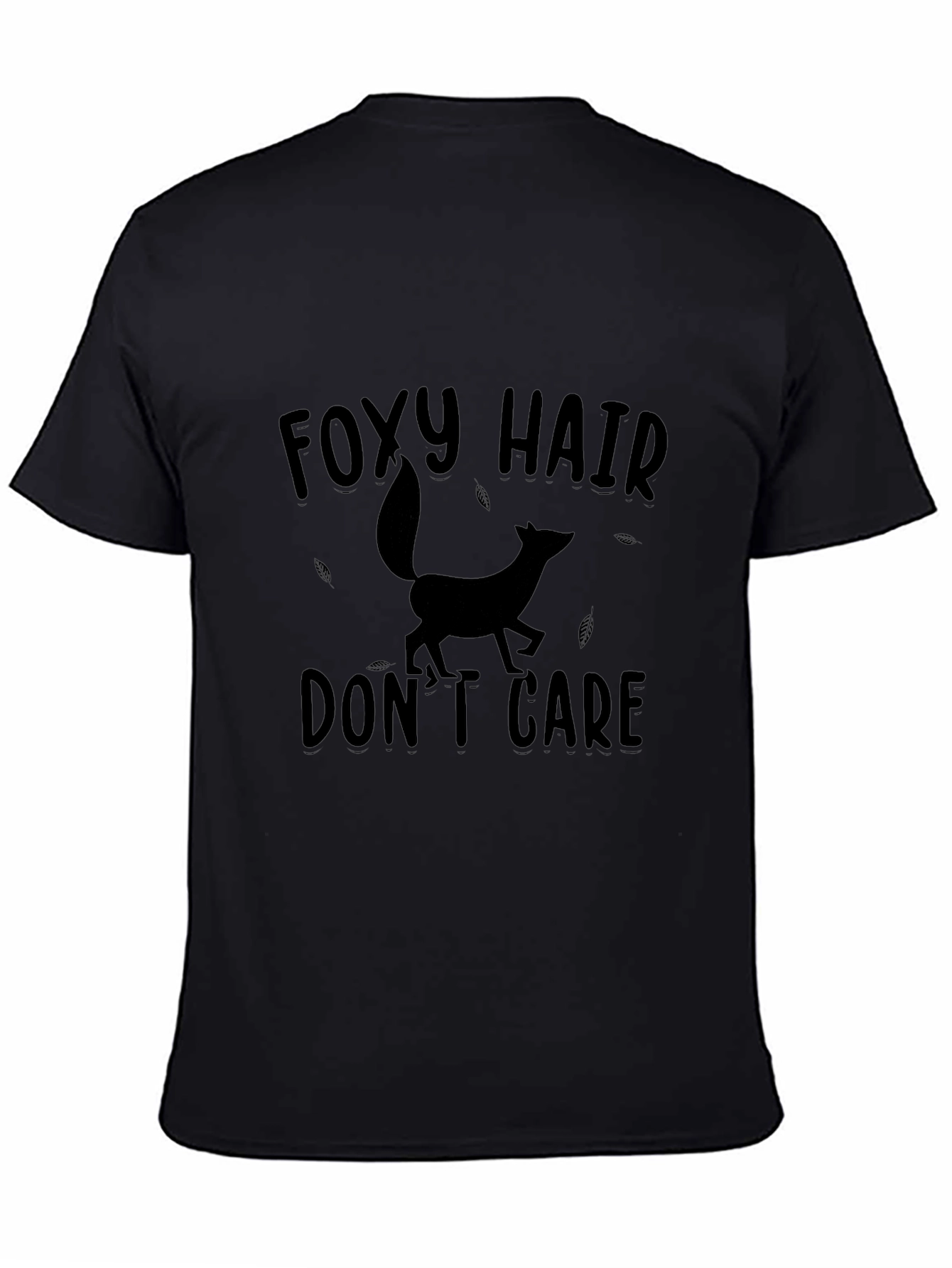 Foxy Hair Dont Care Black Graphic Tee