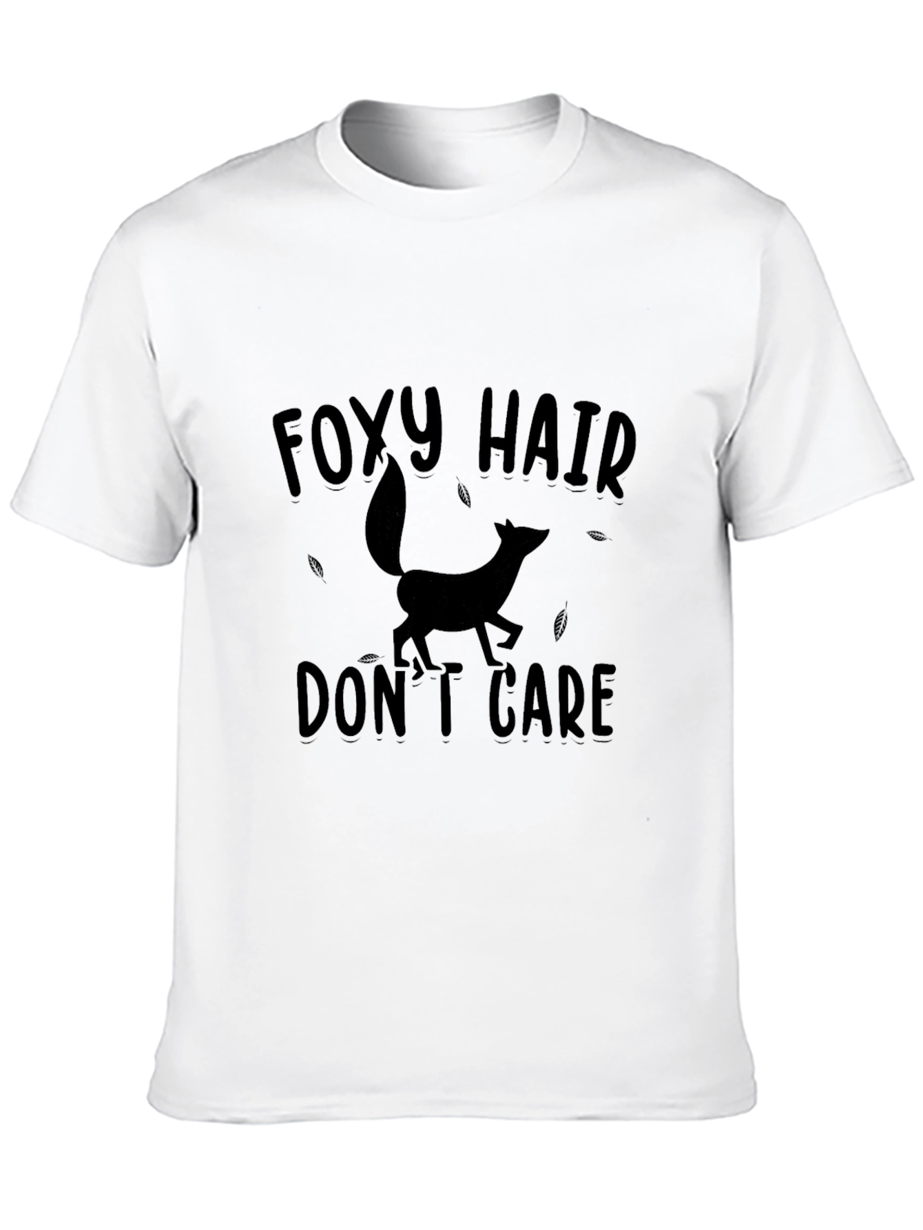 Foxy Hair Dont Care Black Graphic Tee