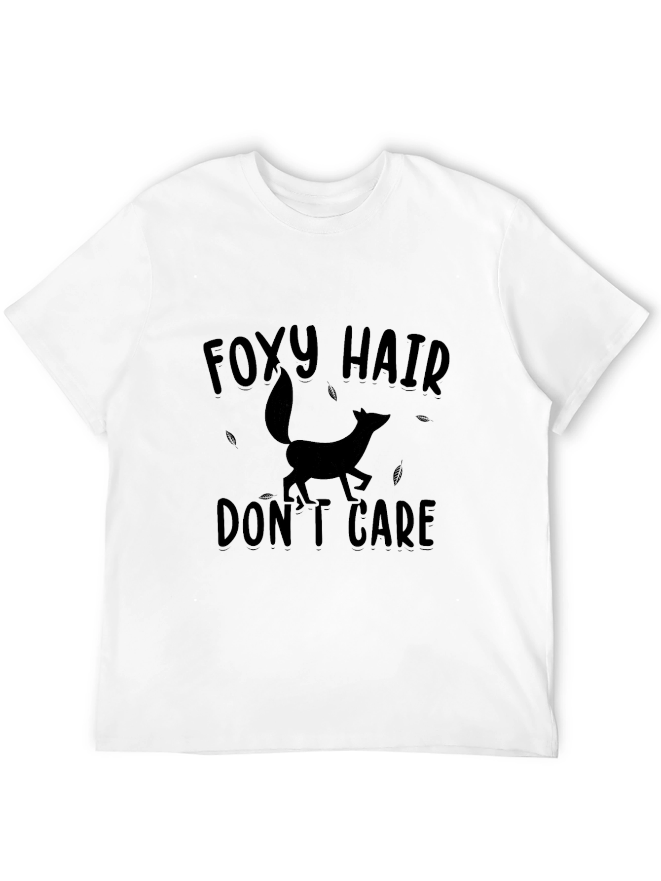 Foxy Hair Dont Care Black Graphic Tee