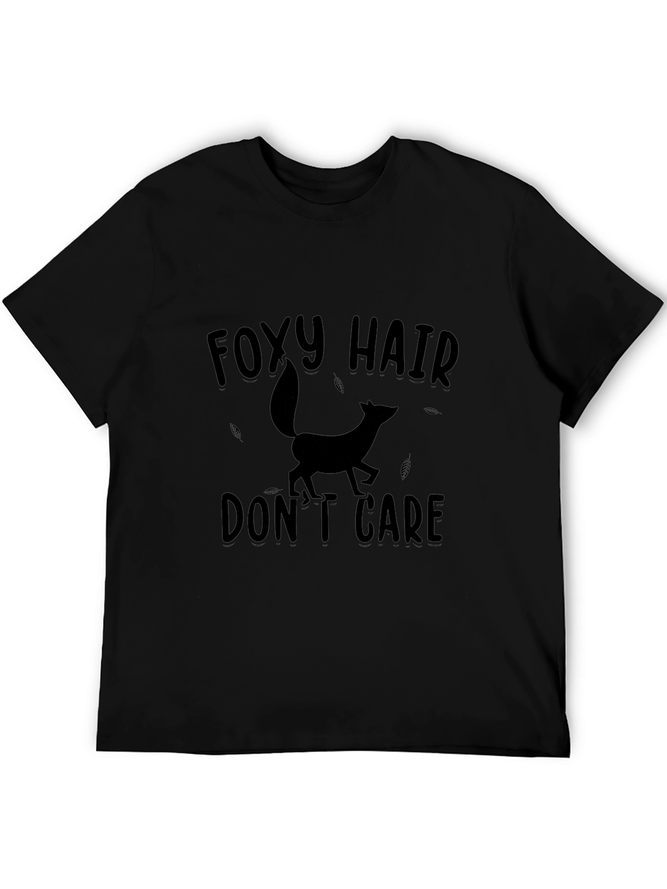 Foxy Hair Dont Care Black Graphic Tee