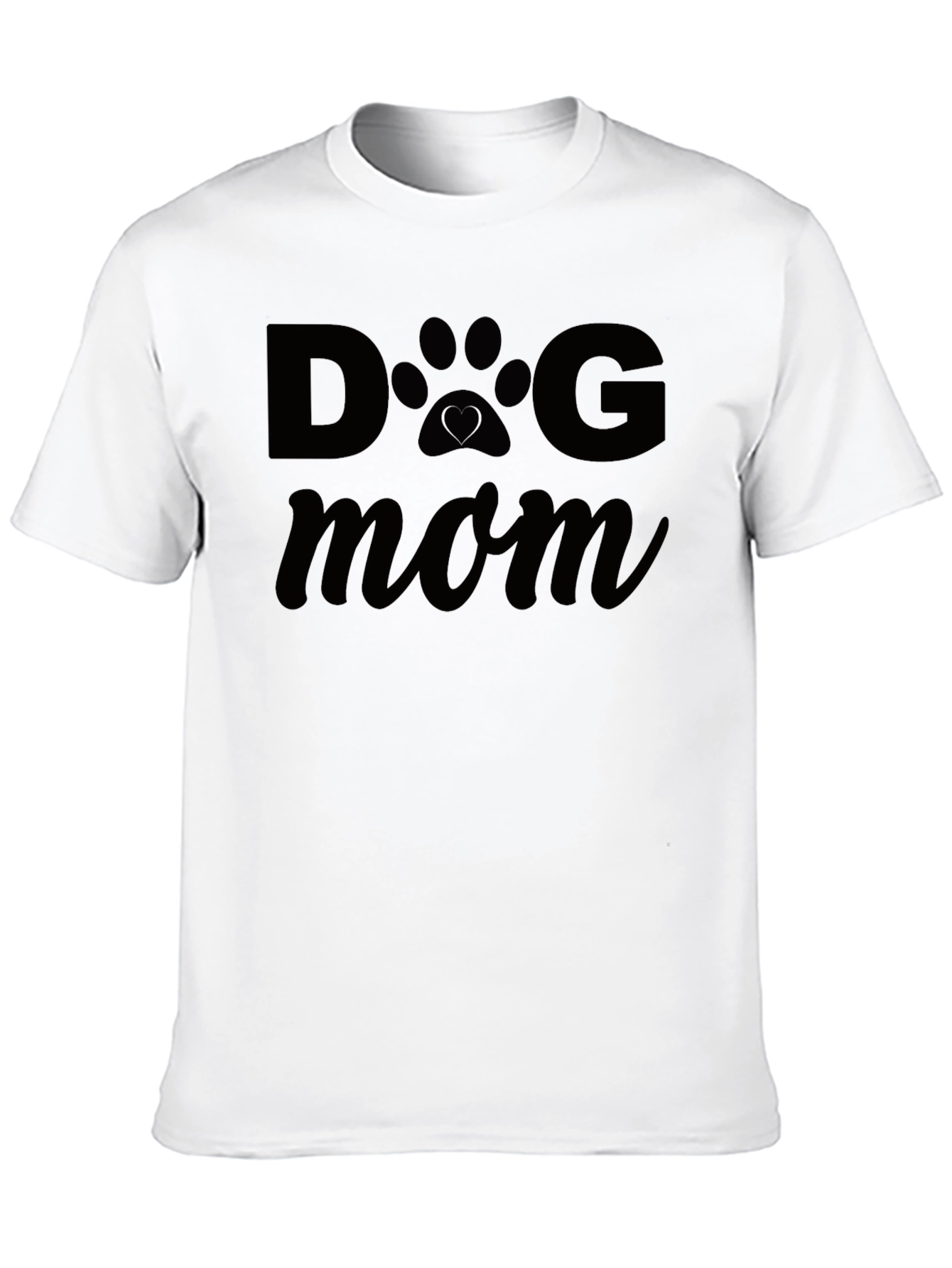 Dog Mom T-Shirt - Cute Paw Print Heart Design