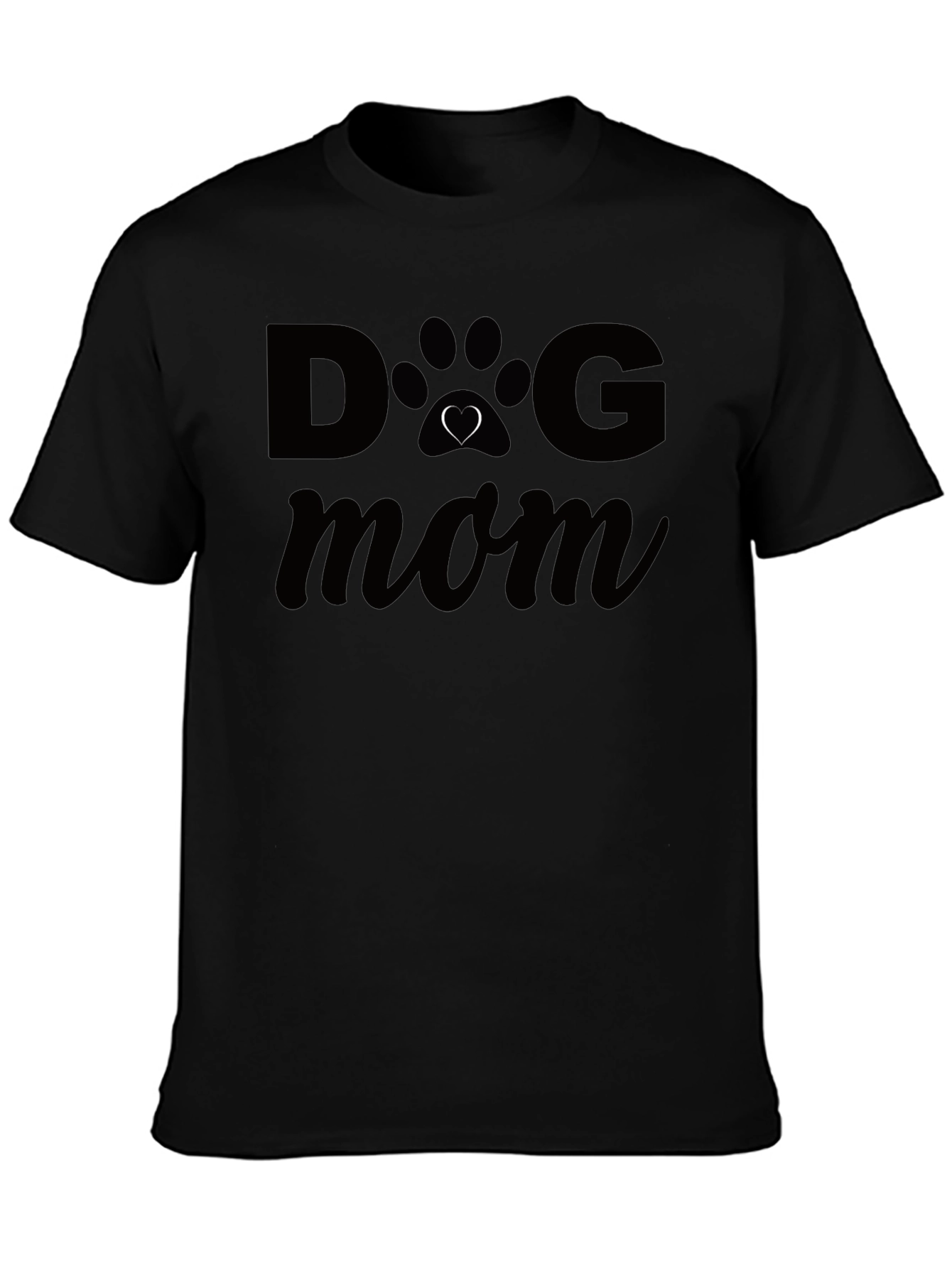 Dog Mom T-Shirt - Cute Paw Print Heart Design