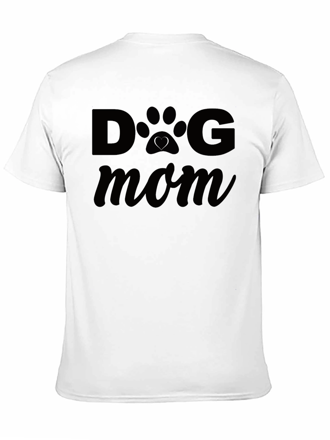 Dog Mom T-Shirt - Cute Paw Print Heart Design