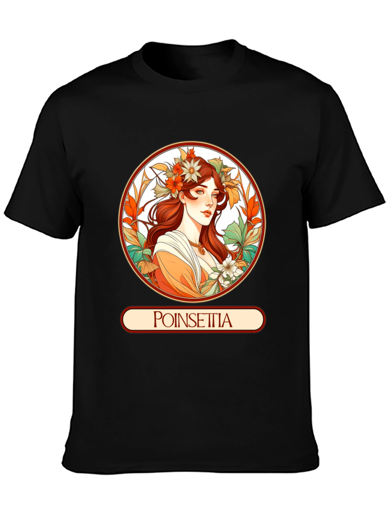 Poinsettia Art Nouveau T-Shirt