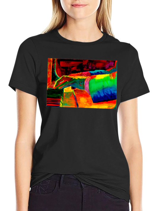 Colorful Piano Player Graphic T-Shirt