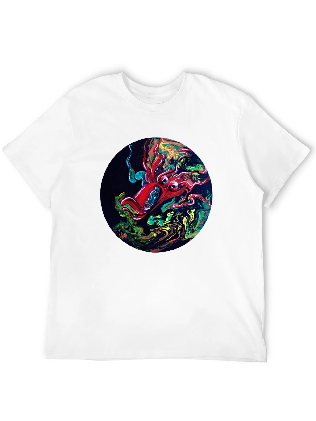 Abstract Octopus Graphic Print Black T-Shirt