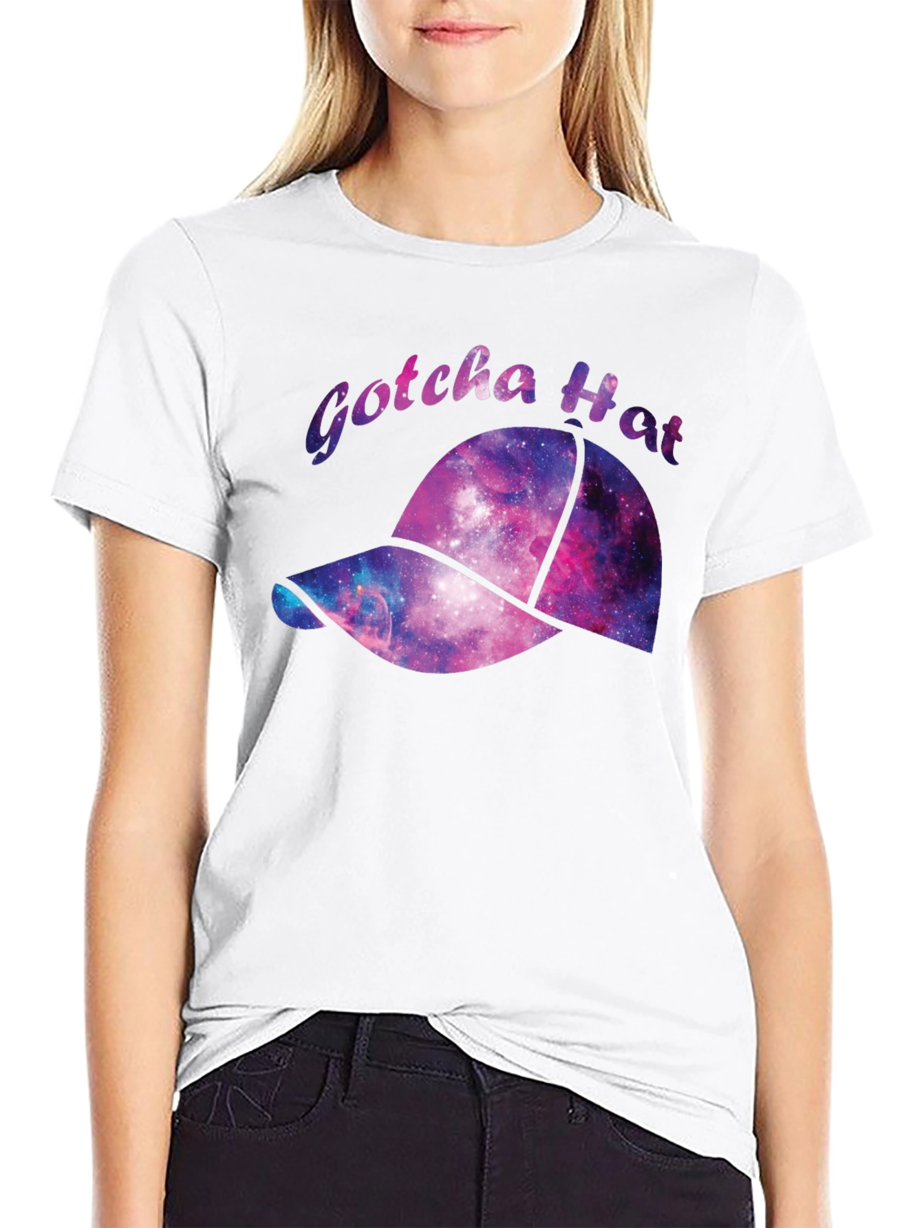 Gotcha Hat Galaxy Graphic T-Shirt