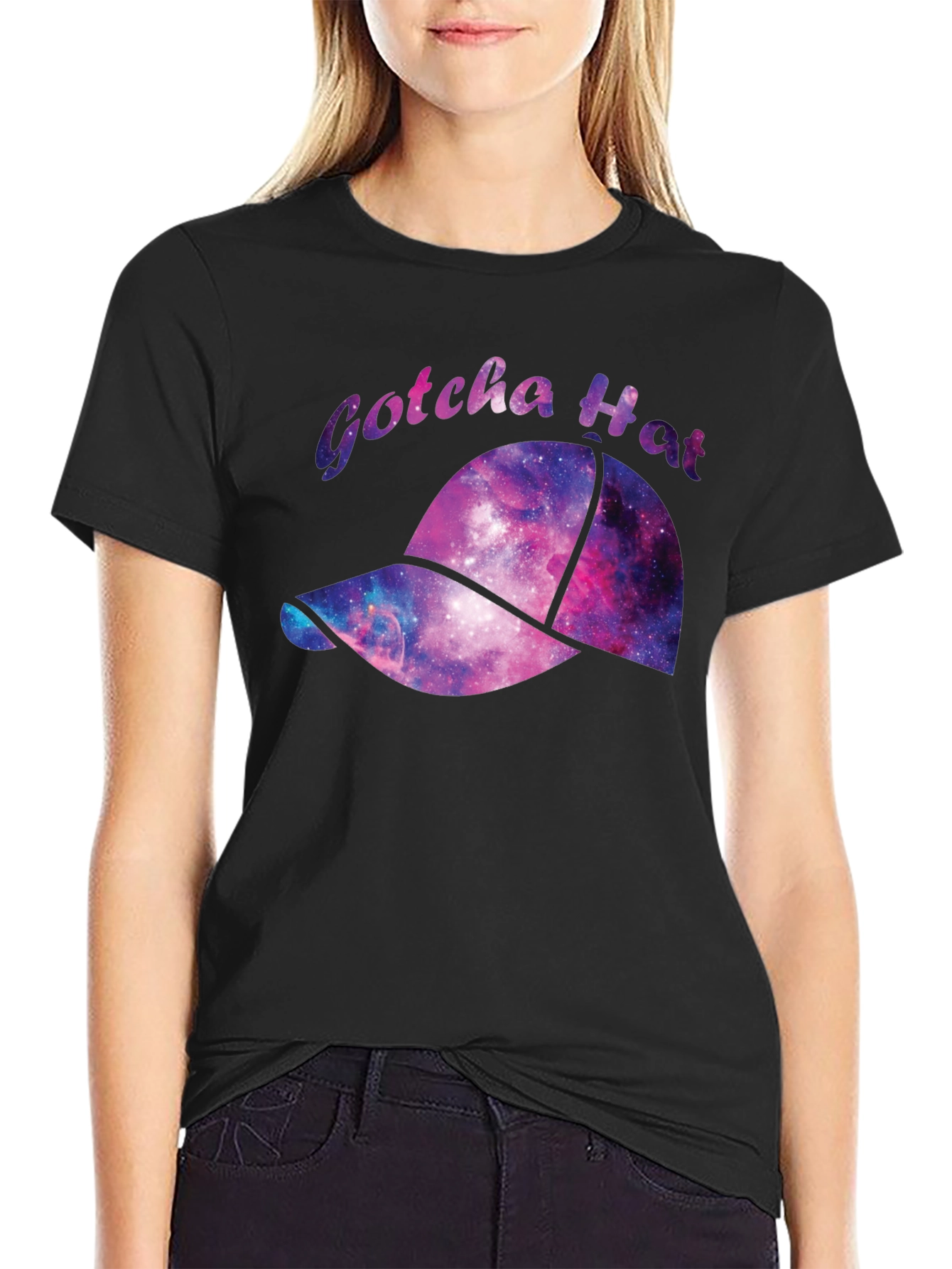 Gotcha Hat Galaxy Graphic T-Shirt