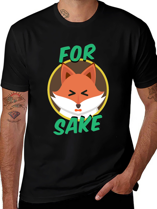 For Fox Sake T-Shirt - Quirky Animal Graphic Tee