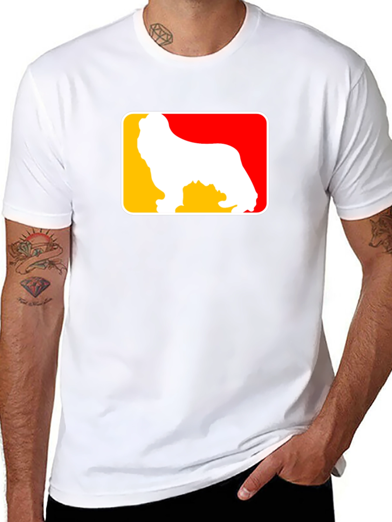 Dog Logo Graphic Tee - Casual Style