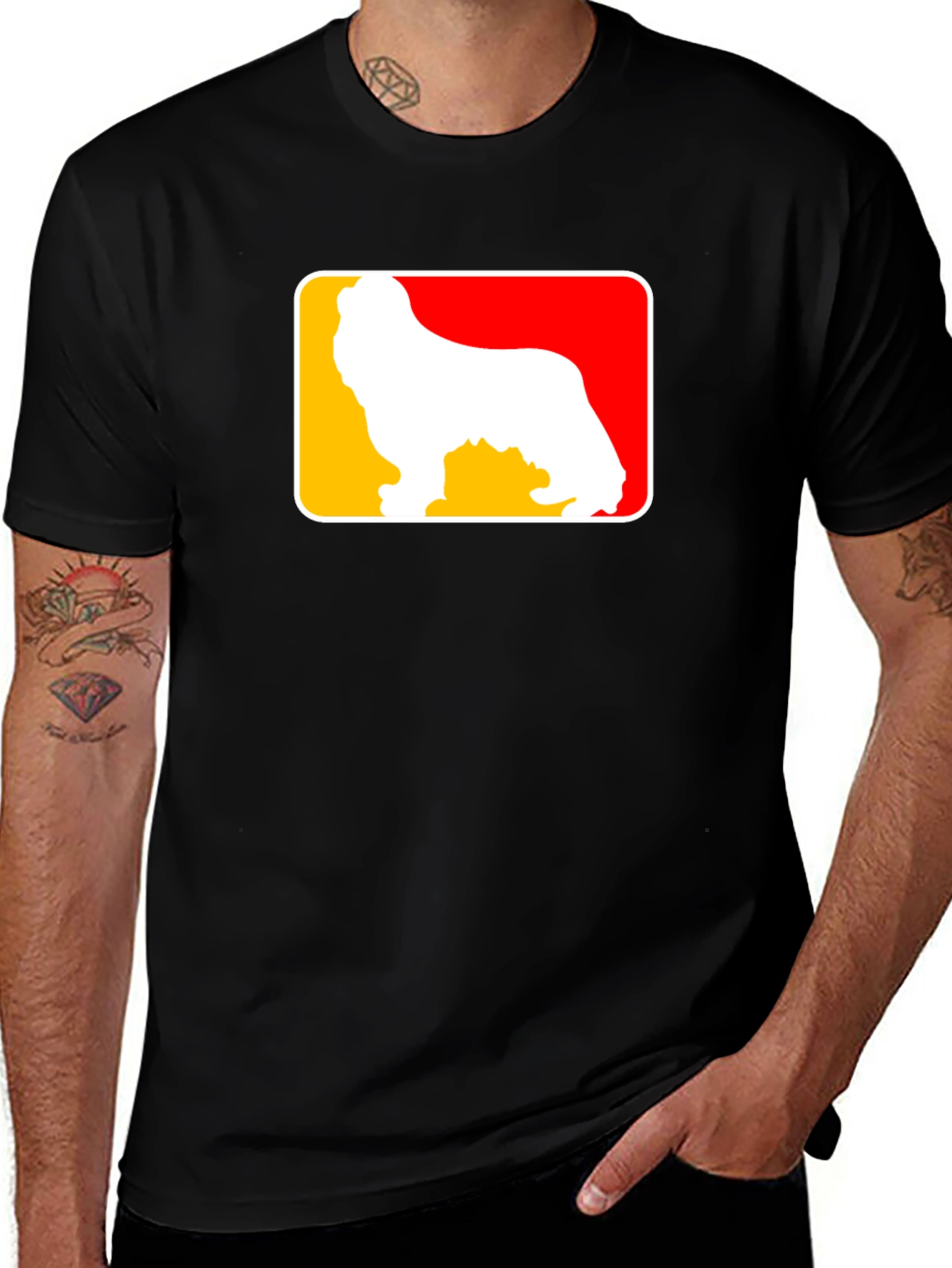 Dog Logo Graphic Tee - Casual Style