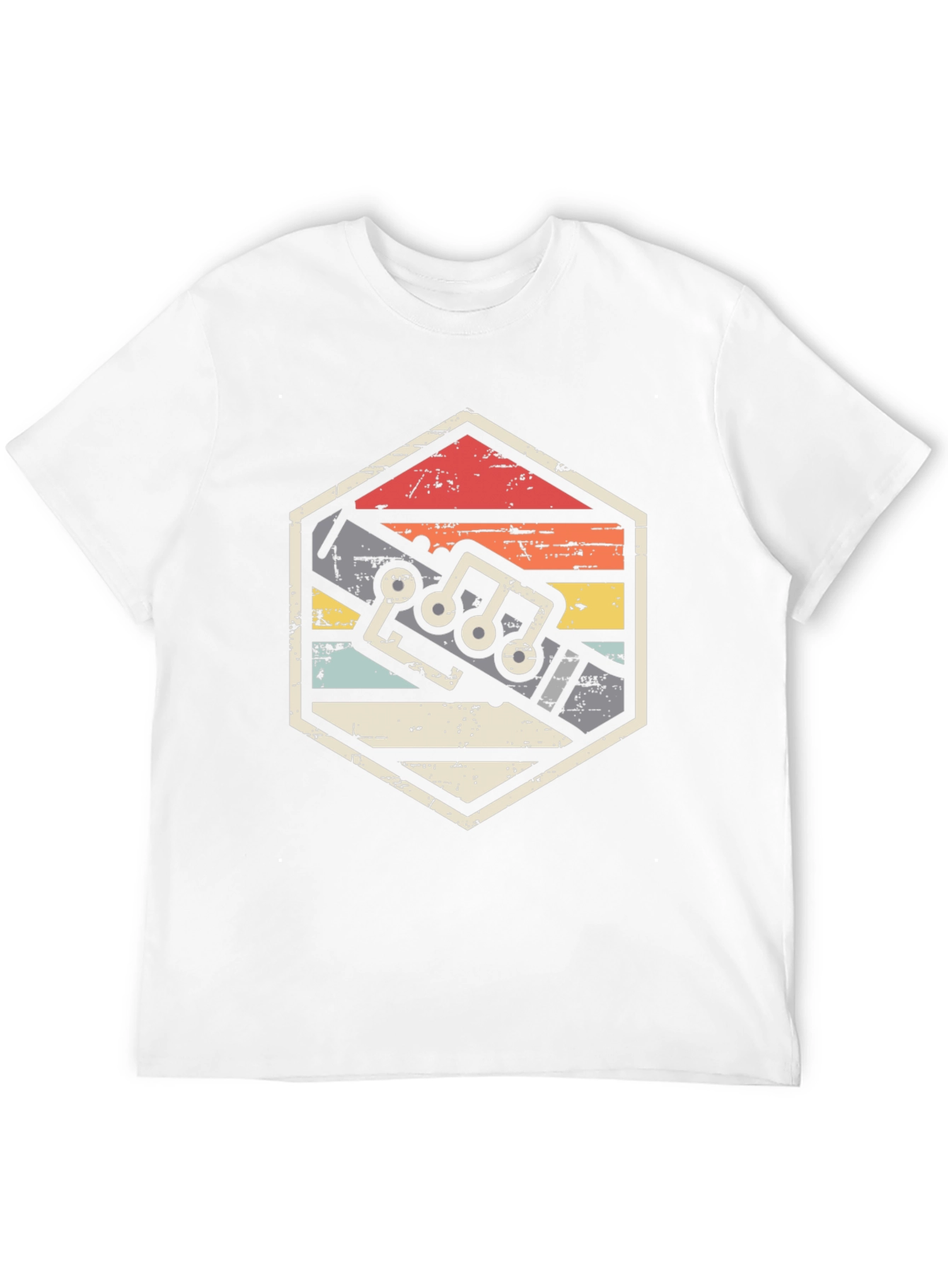 Retro Flute Music Notes T-Shirt