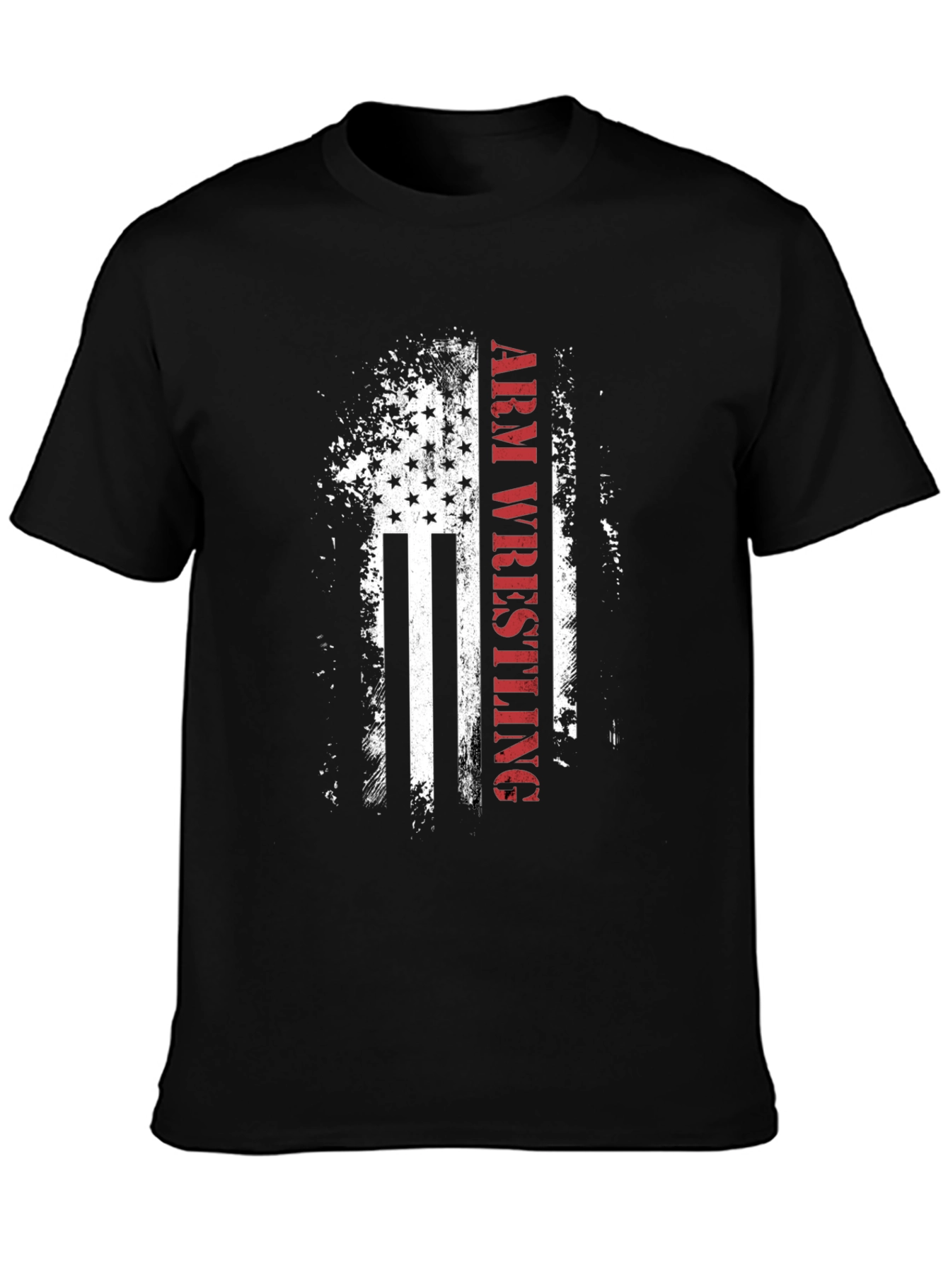 Arm Wrestling American Flag Graphic Tee