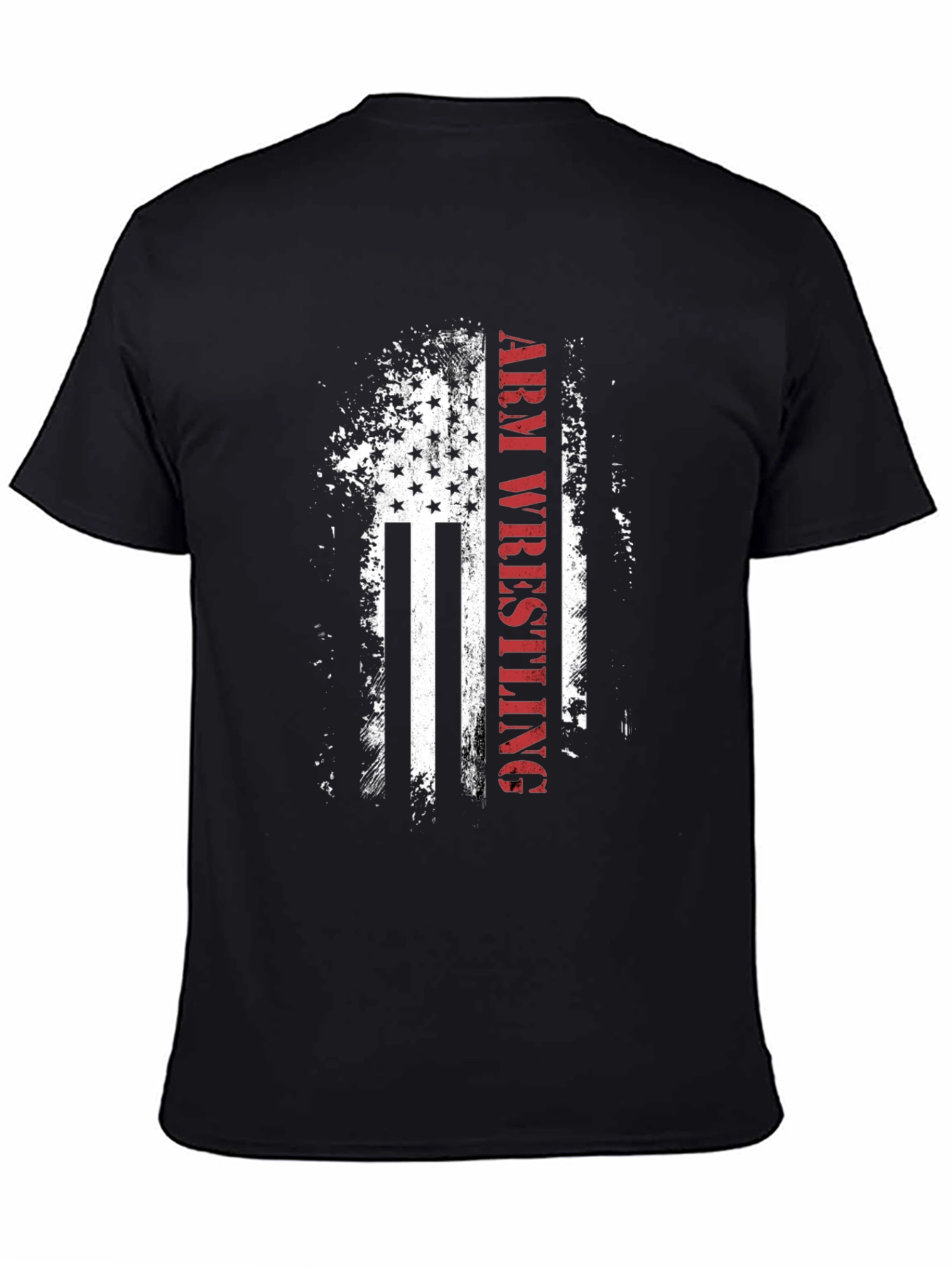 Arm Wrestling American Flag Graphic Tee