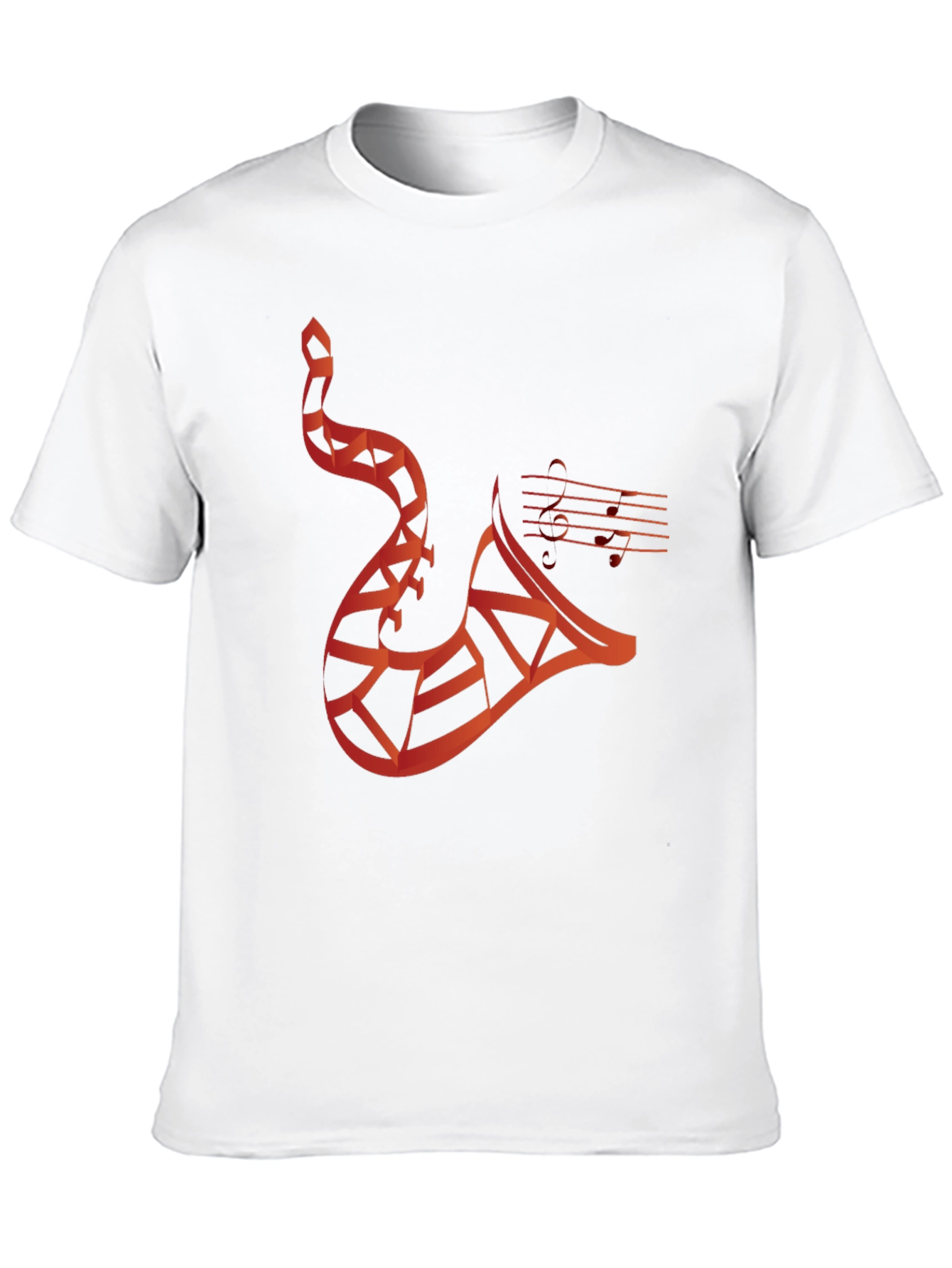 Abstract Saxophone Graphic Tee - Mens Black T-Shirt
