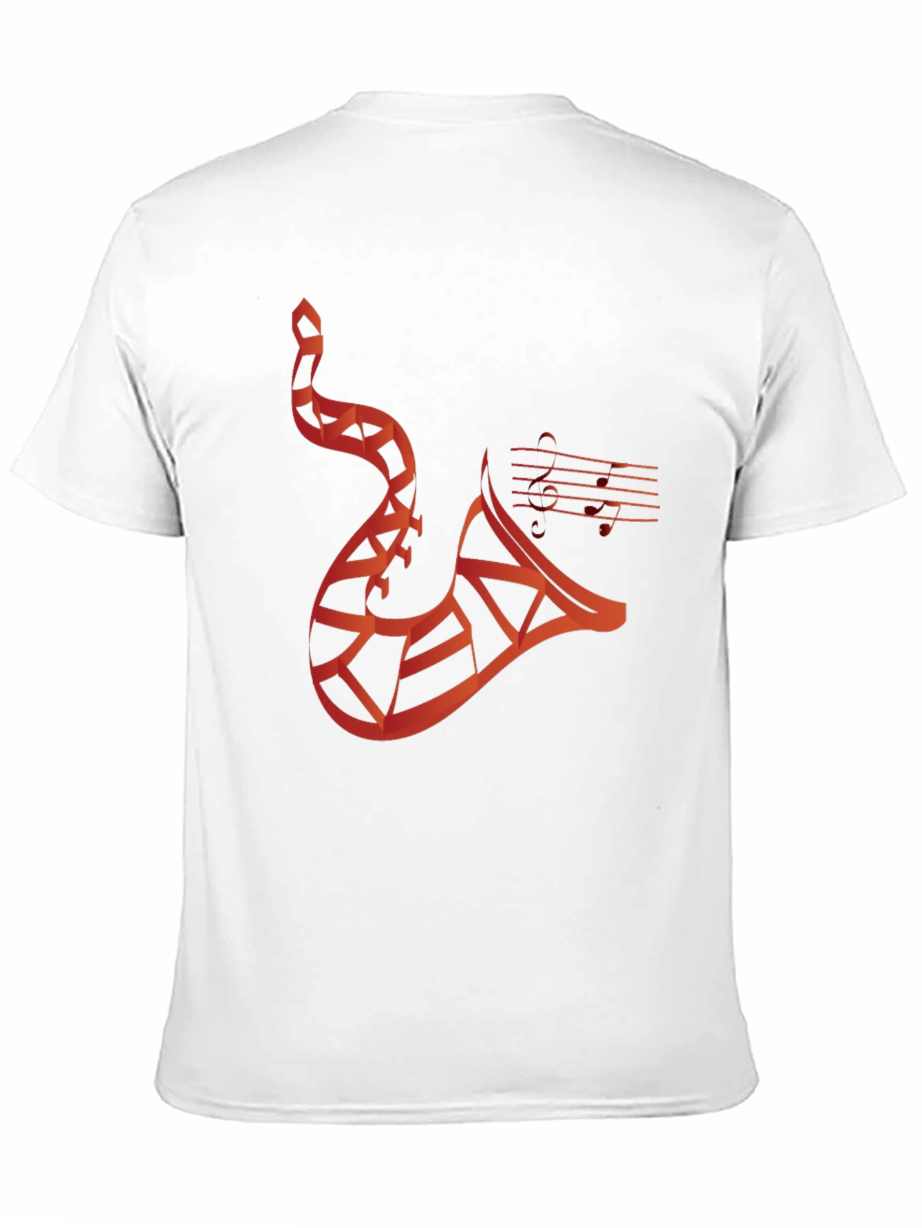 Abstract Saxophone Graphic Tee - Mens Black T-Shirt