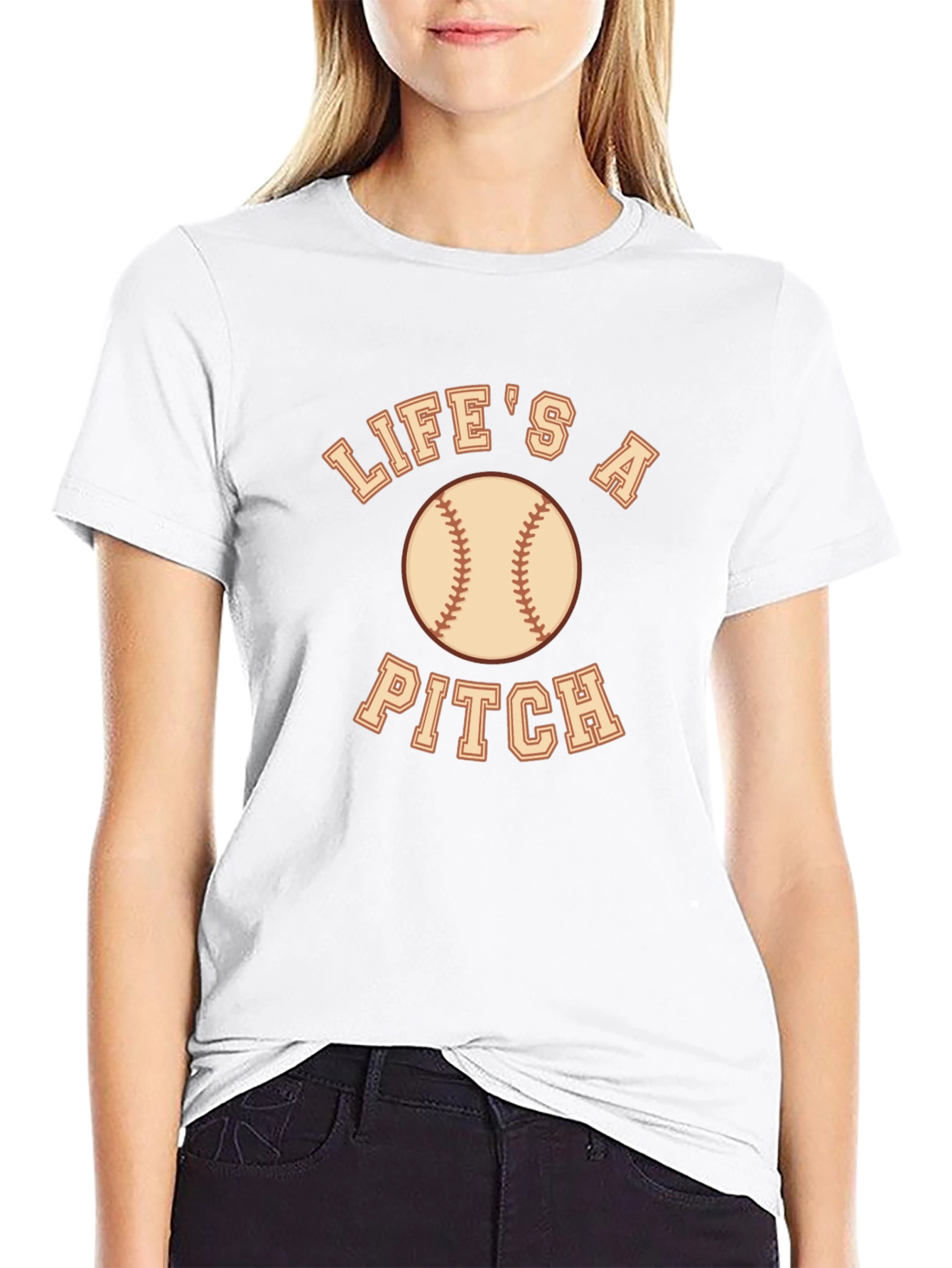 Lifes A Pitch Baseball Graphic Tee
