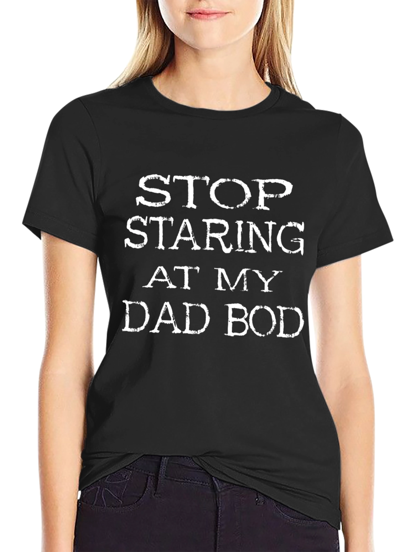 Funny Dad Bod T-Shirt - Stop Staring Graphic Tee