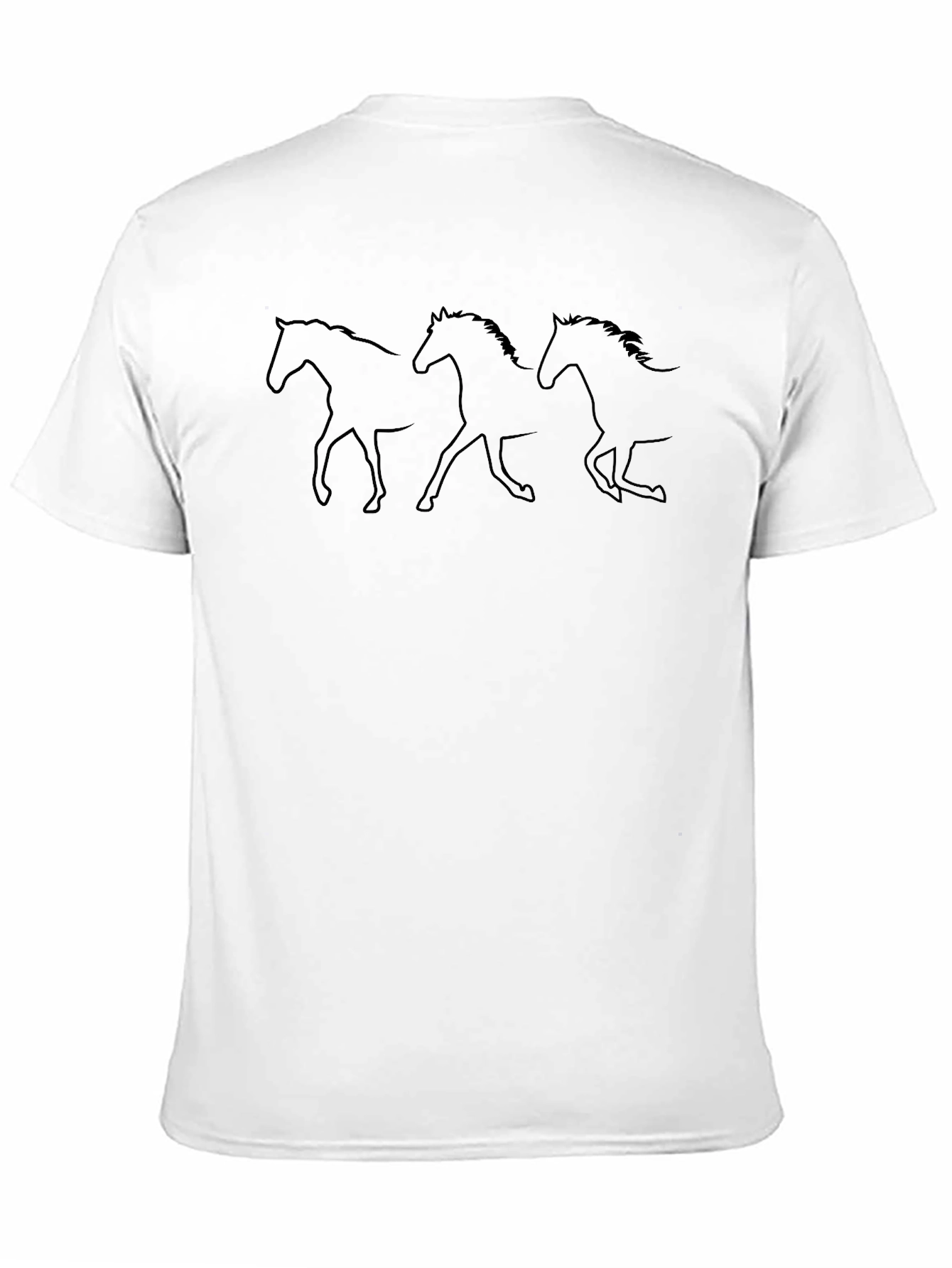 Horse Silhouette Graphic Tee - Black