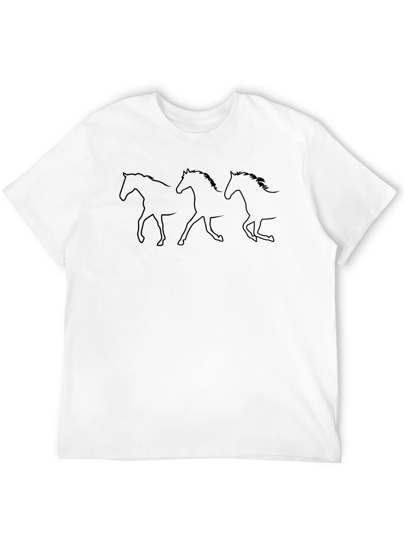 Horse Silhouette Graphic Tee - Black