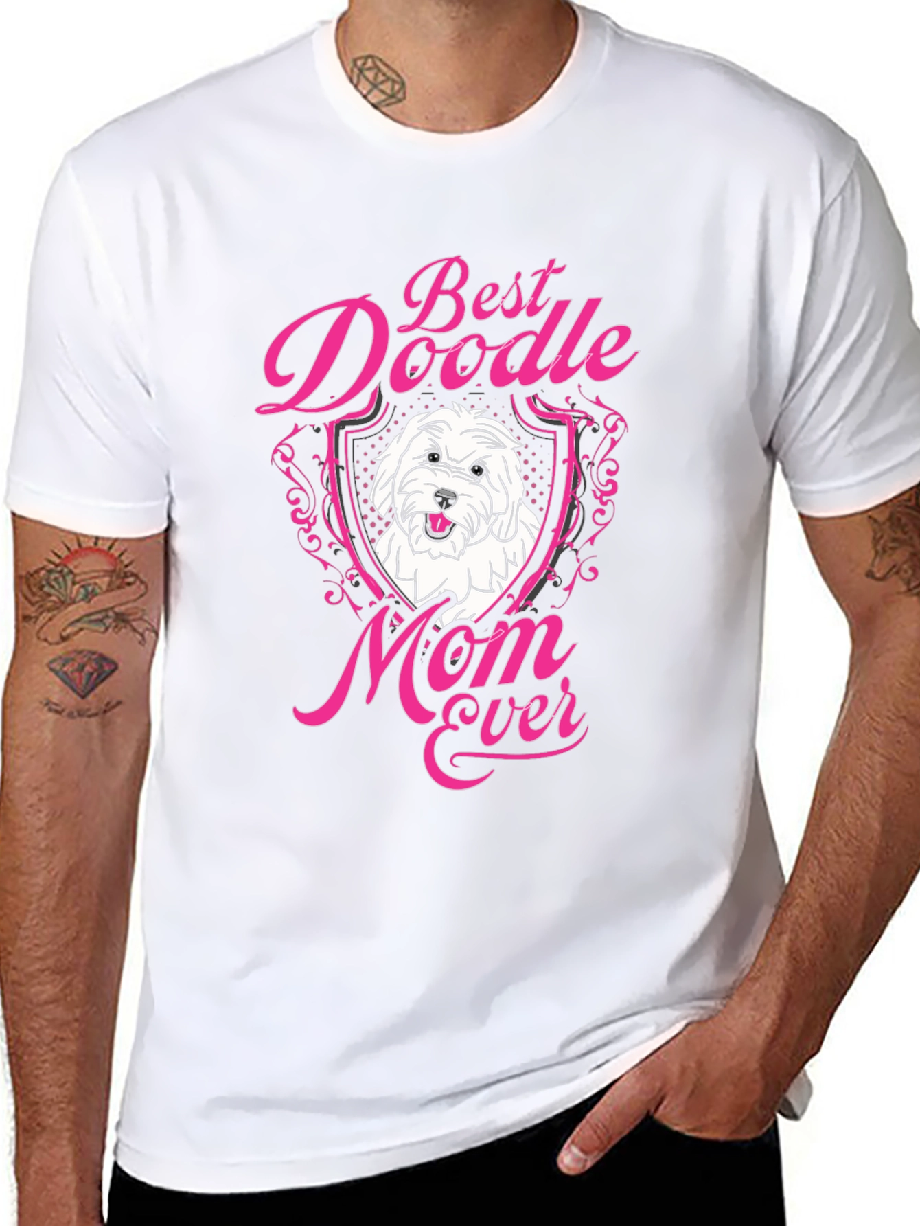 Best Doodle Mom Ever Black T-Shirt