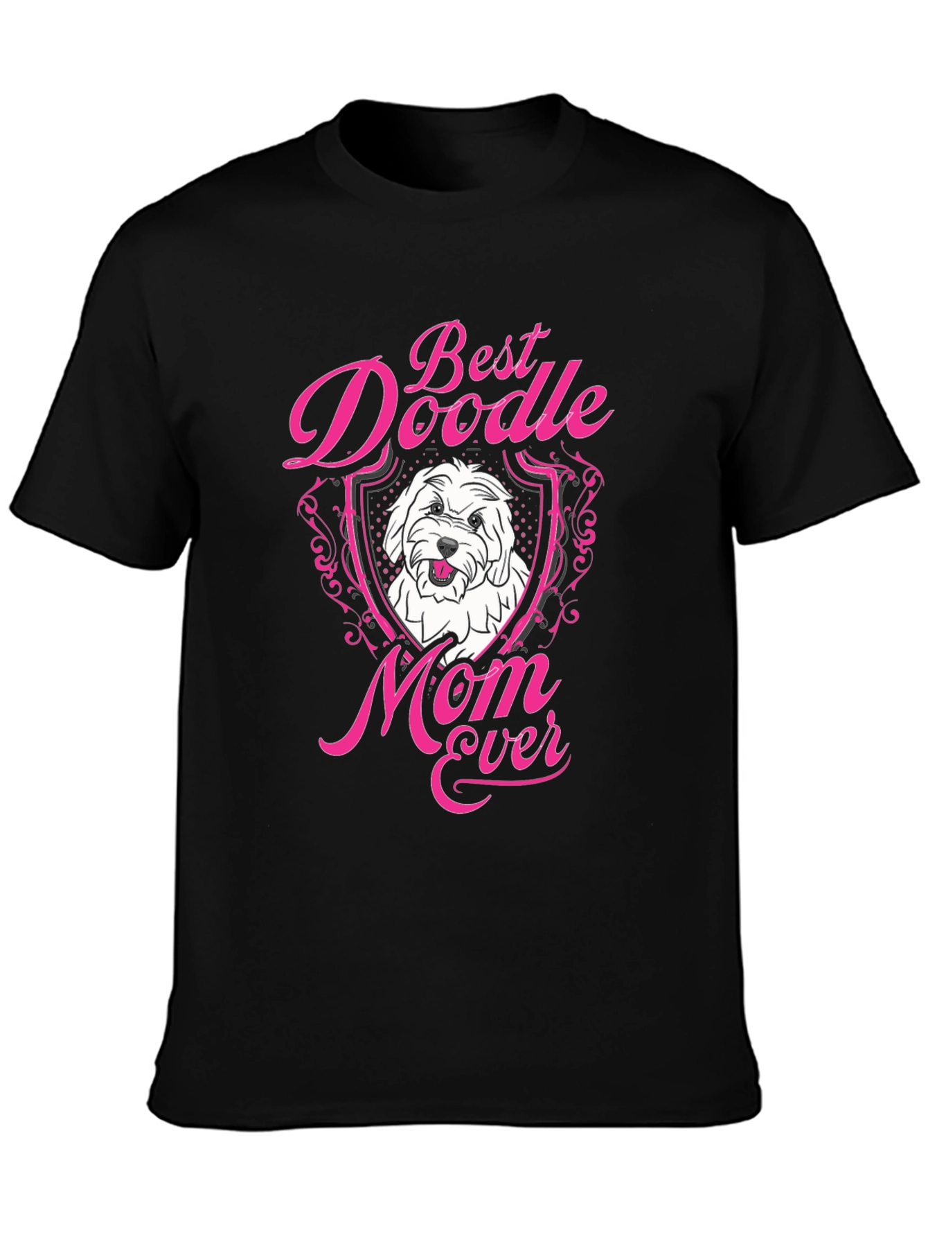 Best Doodle Mom Ever Black T-Shirt