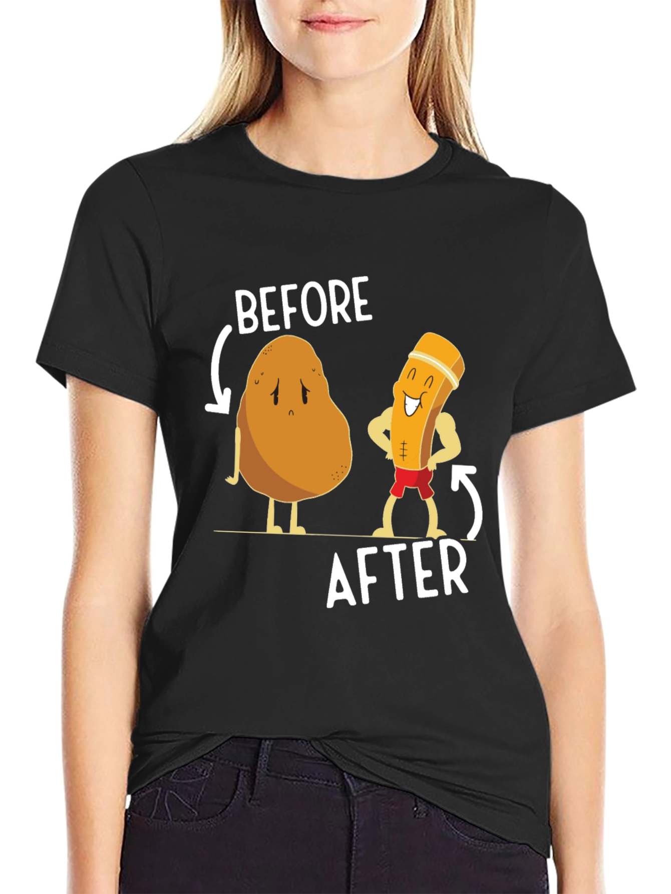 Funny Potato to Fry Transformation T-Shirt