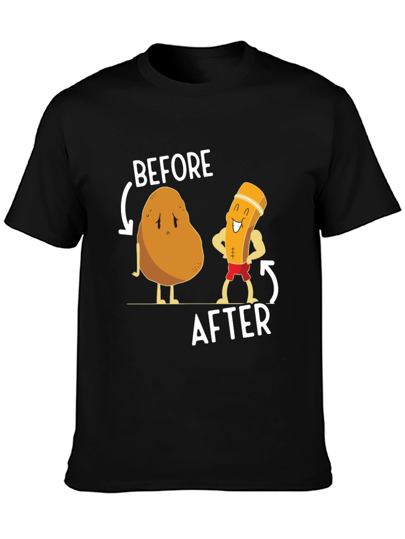 Funny Potato to Fry Transformation T-Shirt