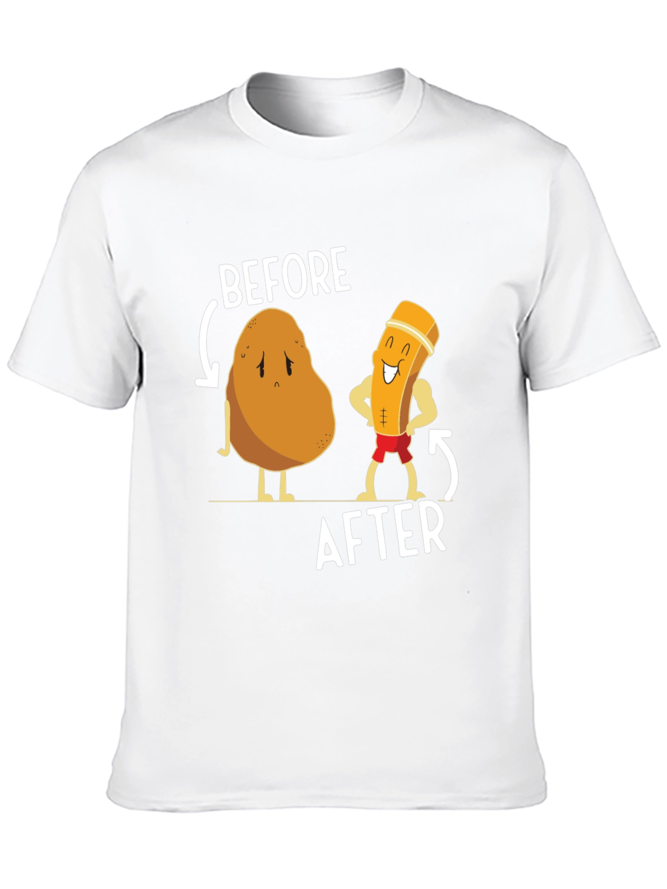 Funny Potato to Fry Transformation T-Shirt