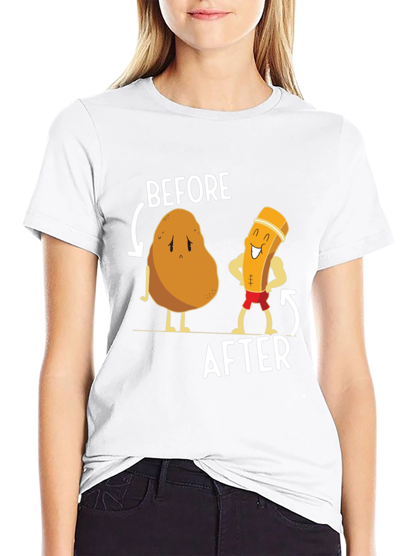 Funny Potato to Fry Transformation T-Shirt