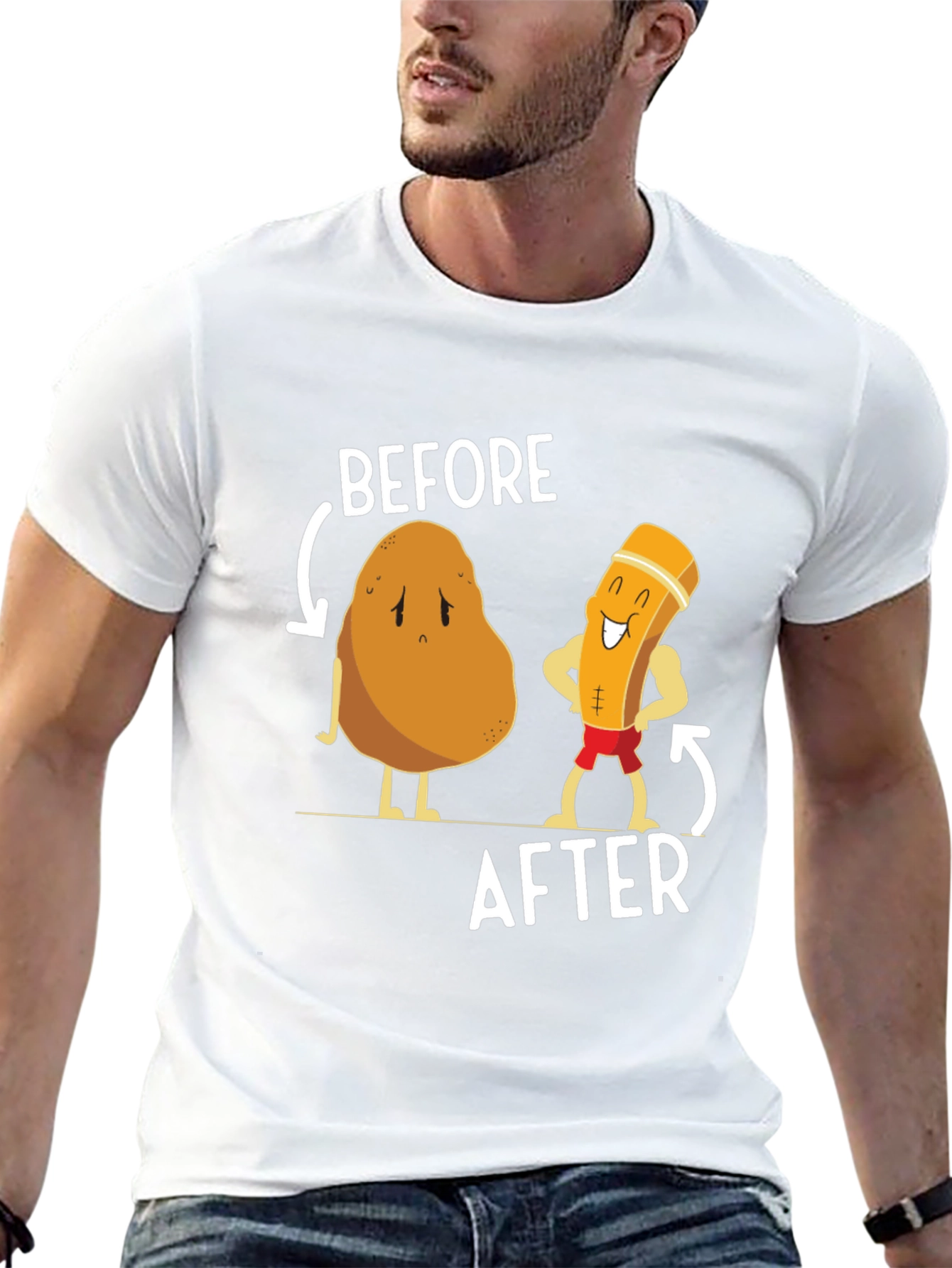 Funny Potato to Fry Transformation T-Shirt