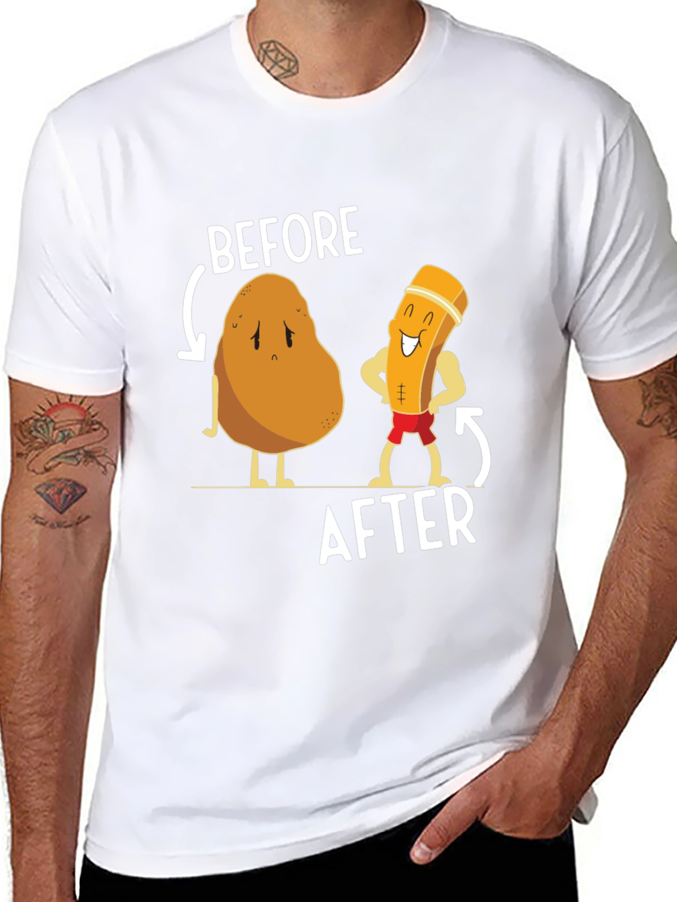 Funny Potato to Fry Transformation T-Shirt
