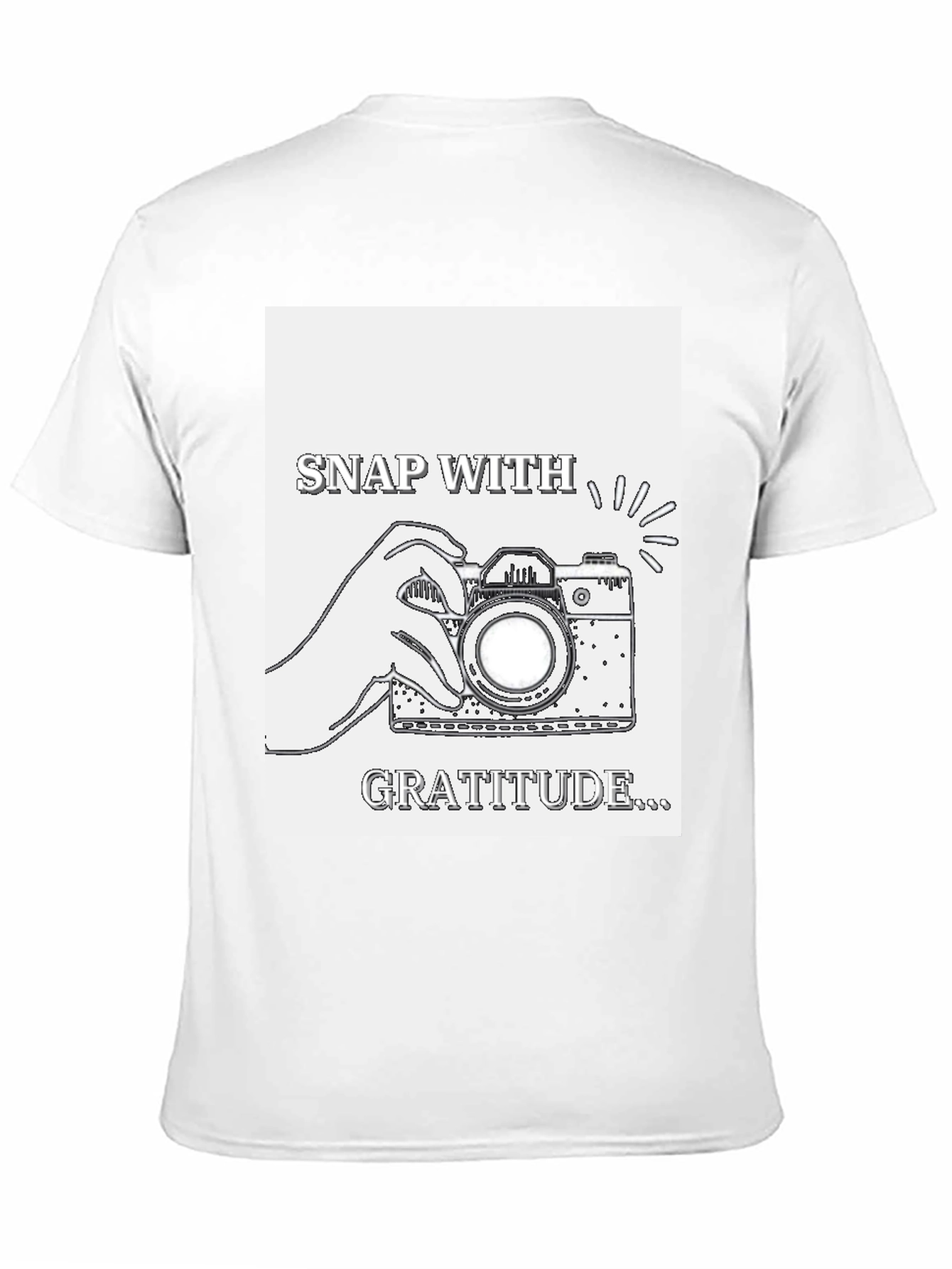 Gratitude Camera Graphic T-Shirt - Black