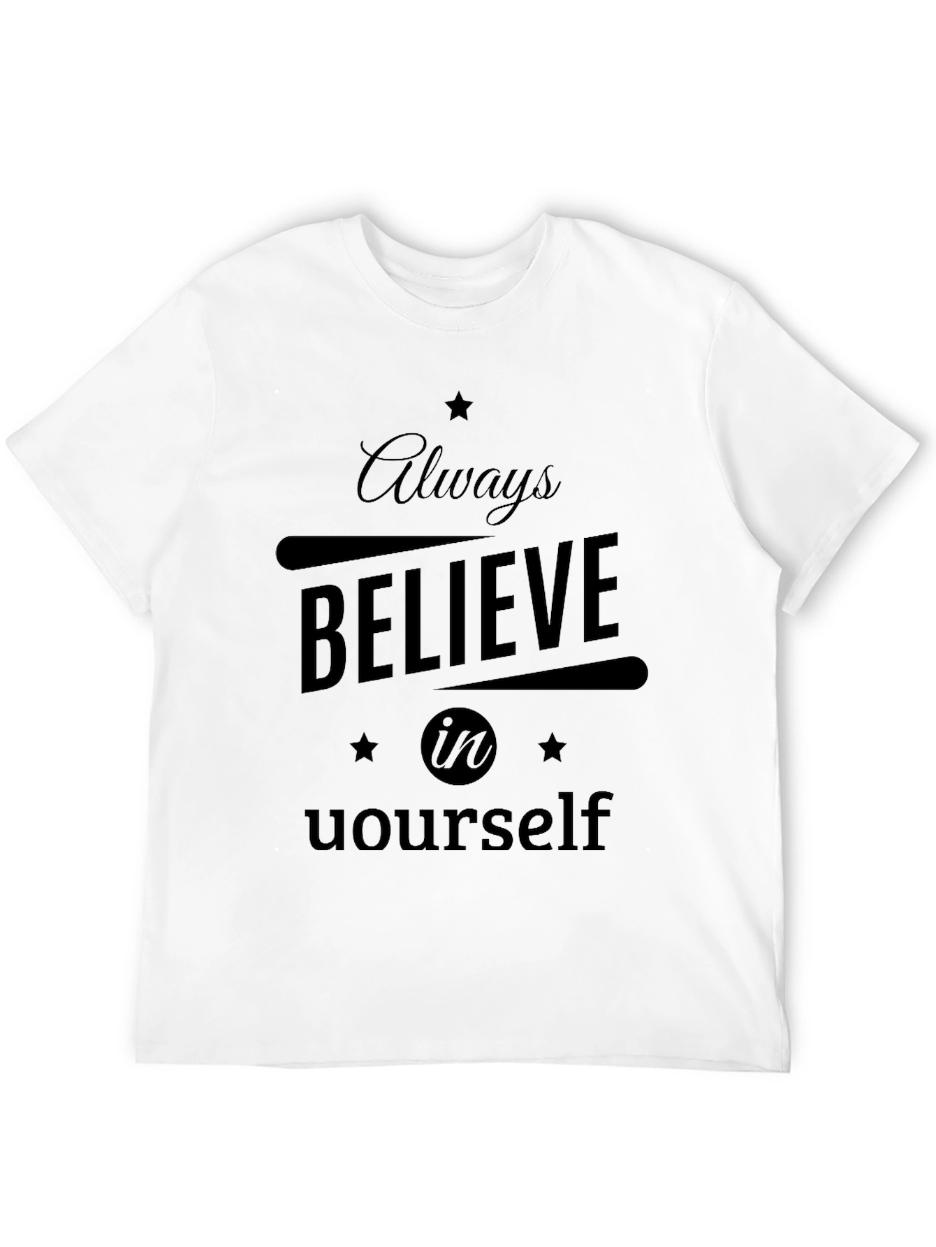 Believe in Yourself Black Graphic Tee