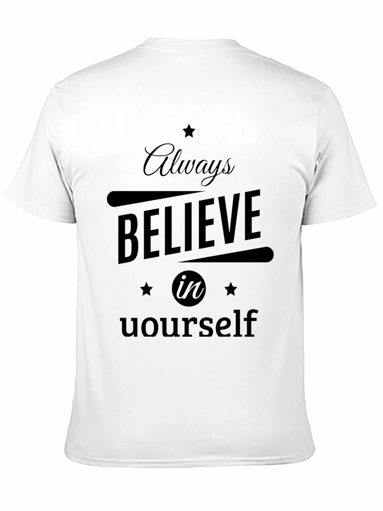 Believe in Yourself Black Graphic Tee