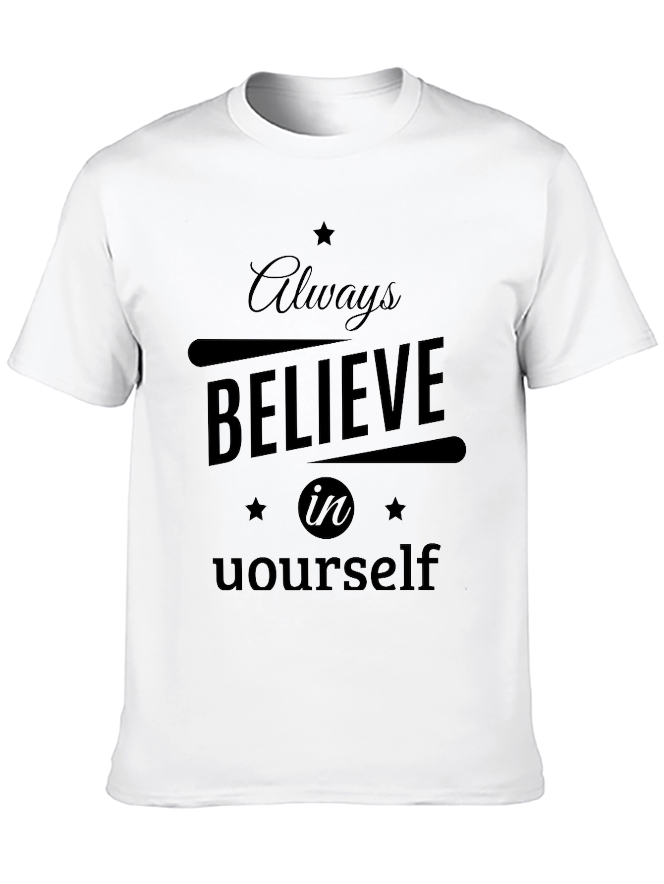 Believe in Yourself Black Graphic Tee