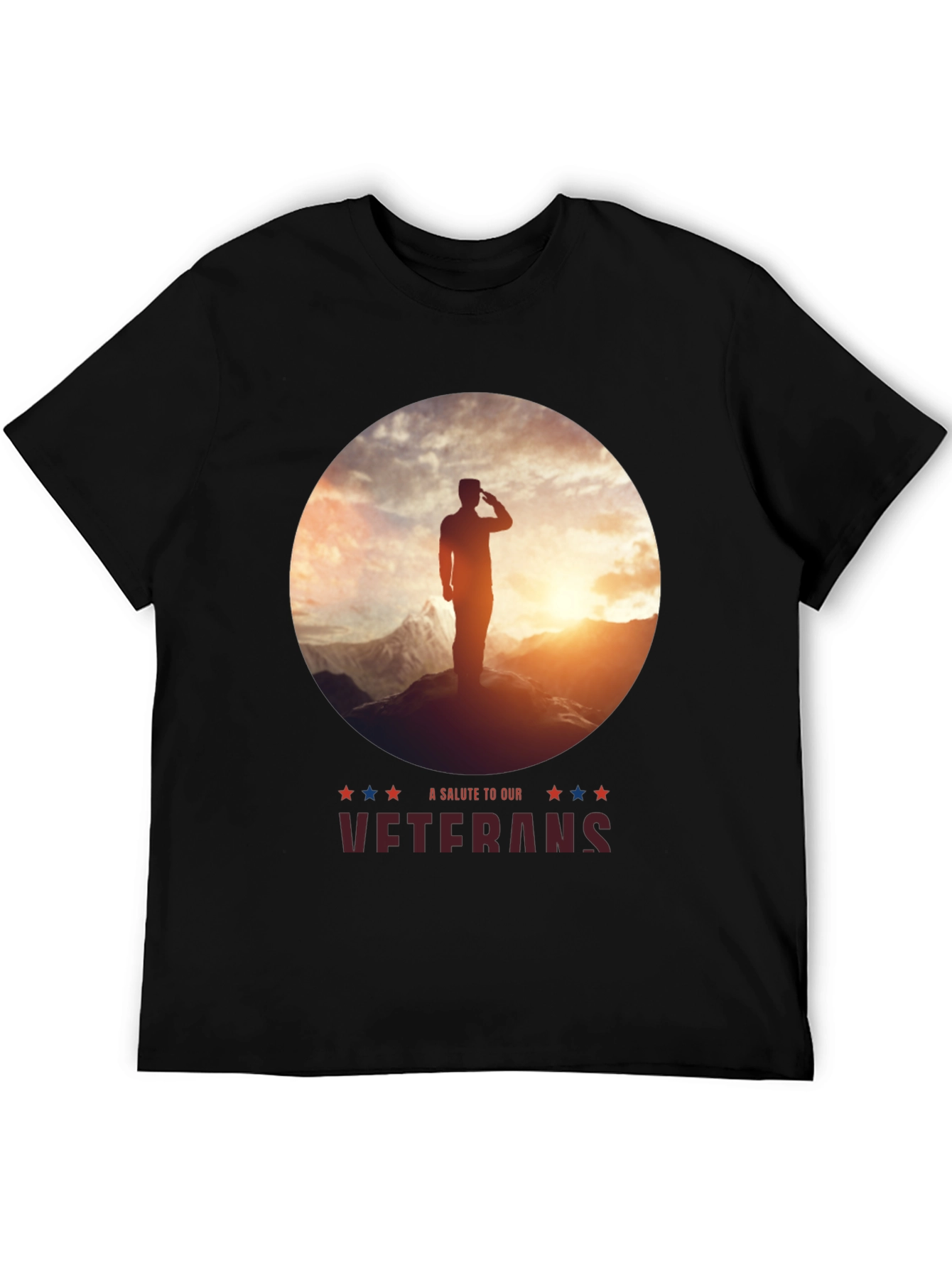 Veterans Salute Graphic T-Shirt - Patriotic Apparel