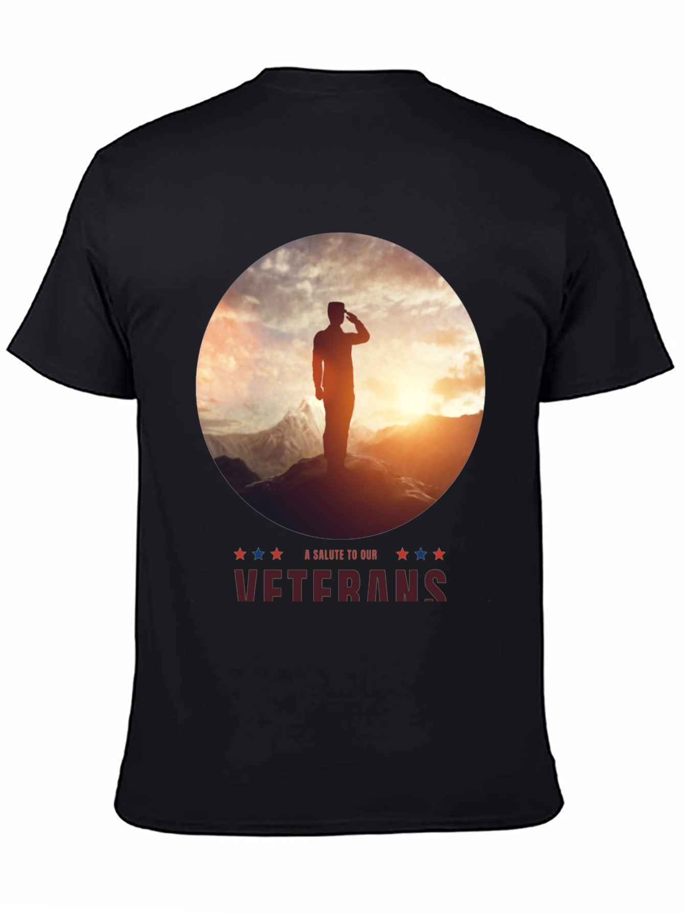 Veterans Salute Graphic T-Shirt - Patriotic Apparel