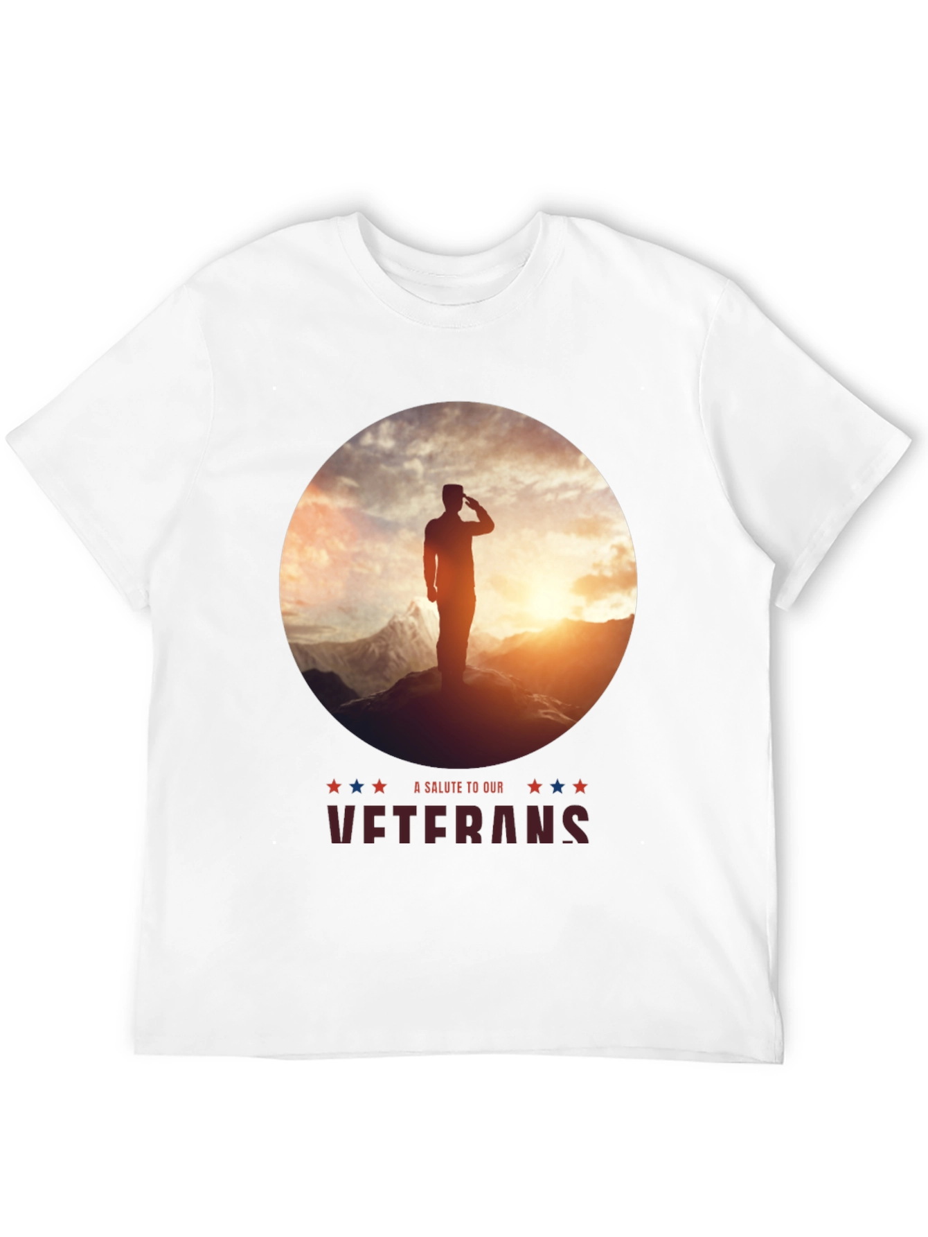 Veterans Salute Graphic T-Shirt - Patriotic Apparel